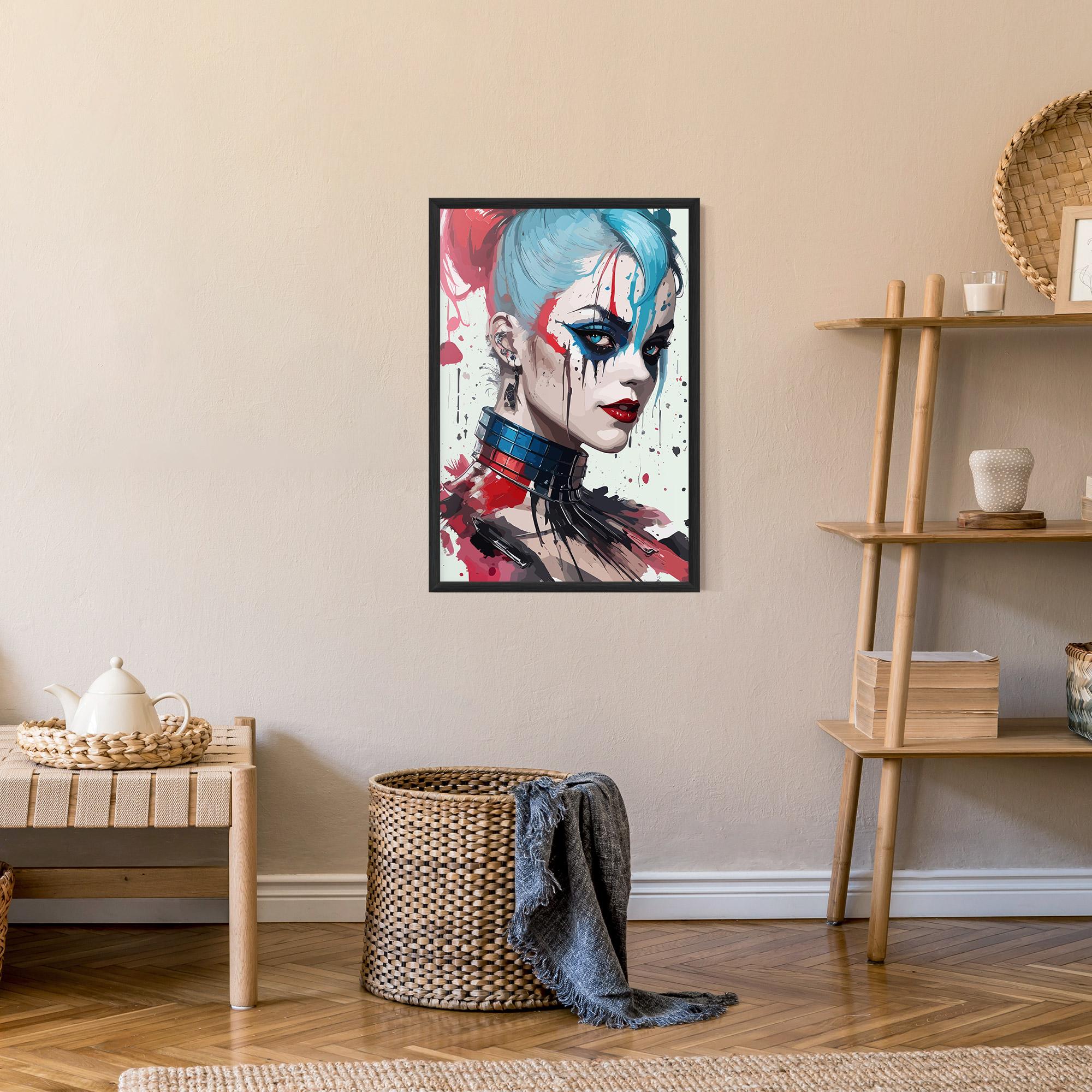 Gerahmte Poster Art Harley Quin mockup 9