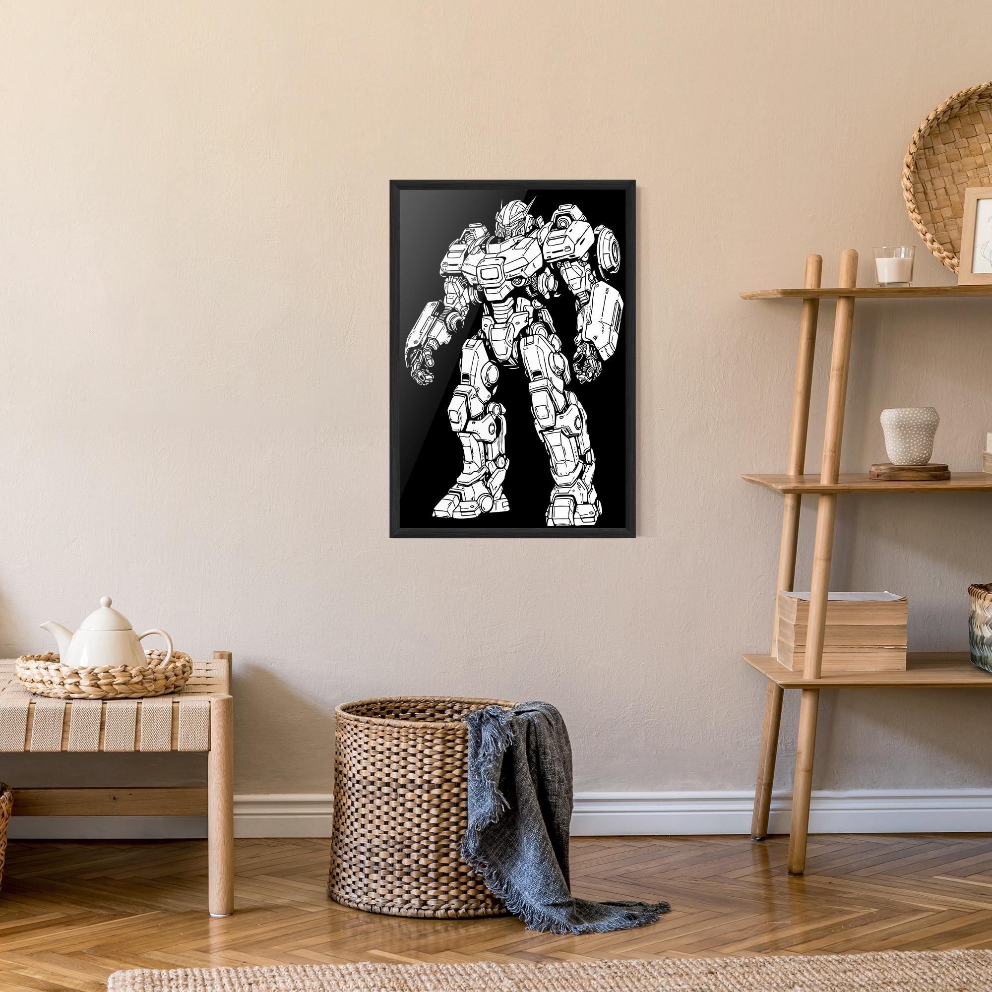 Gerahmte Poster Battlefield Robot mockup 9