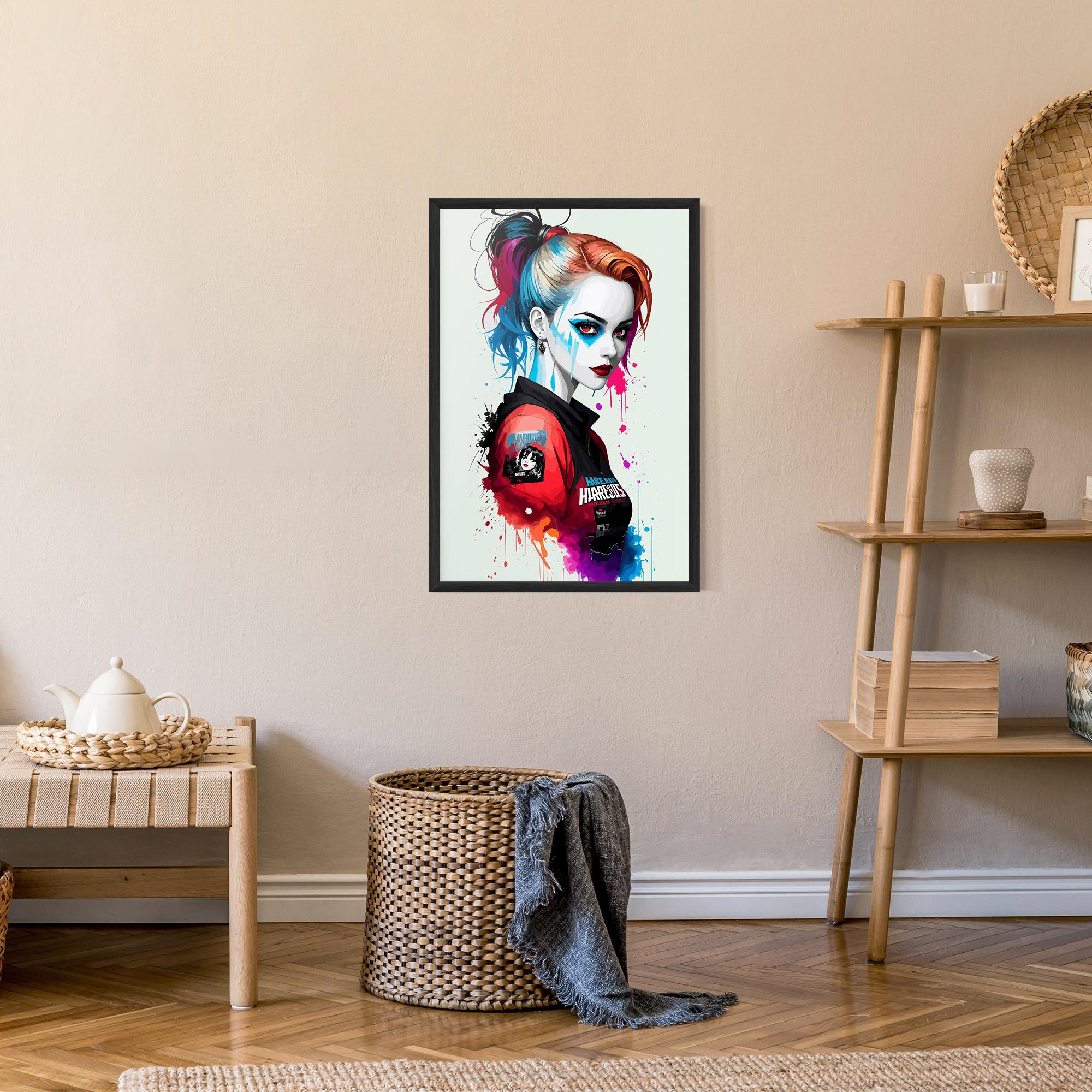 Gerahmte Poster Harley Quin mockup 9