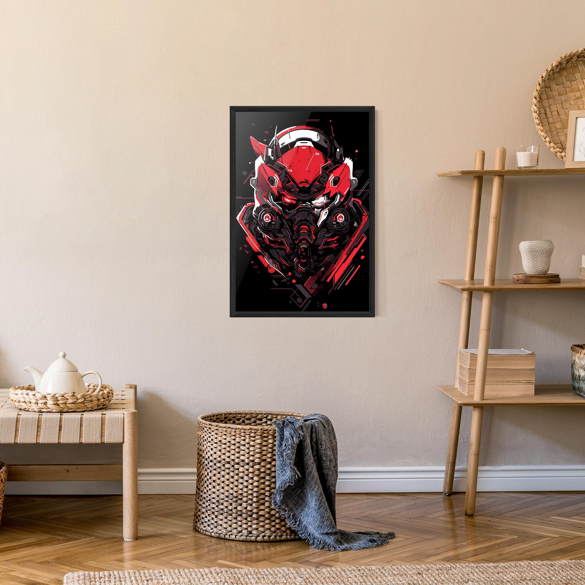 Gerahmte Poster Red Robot Art mockup 9