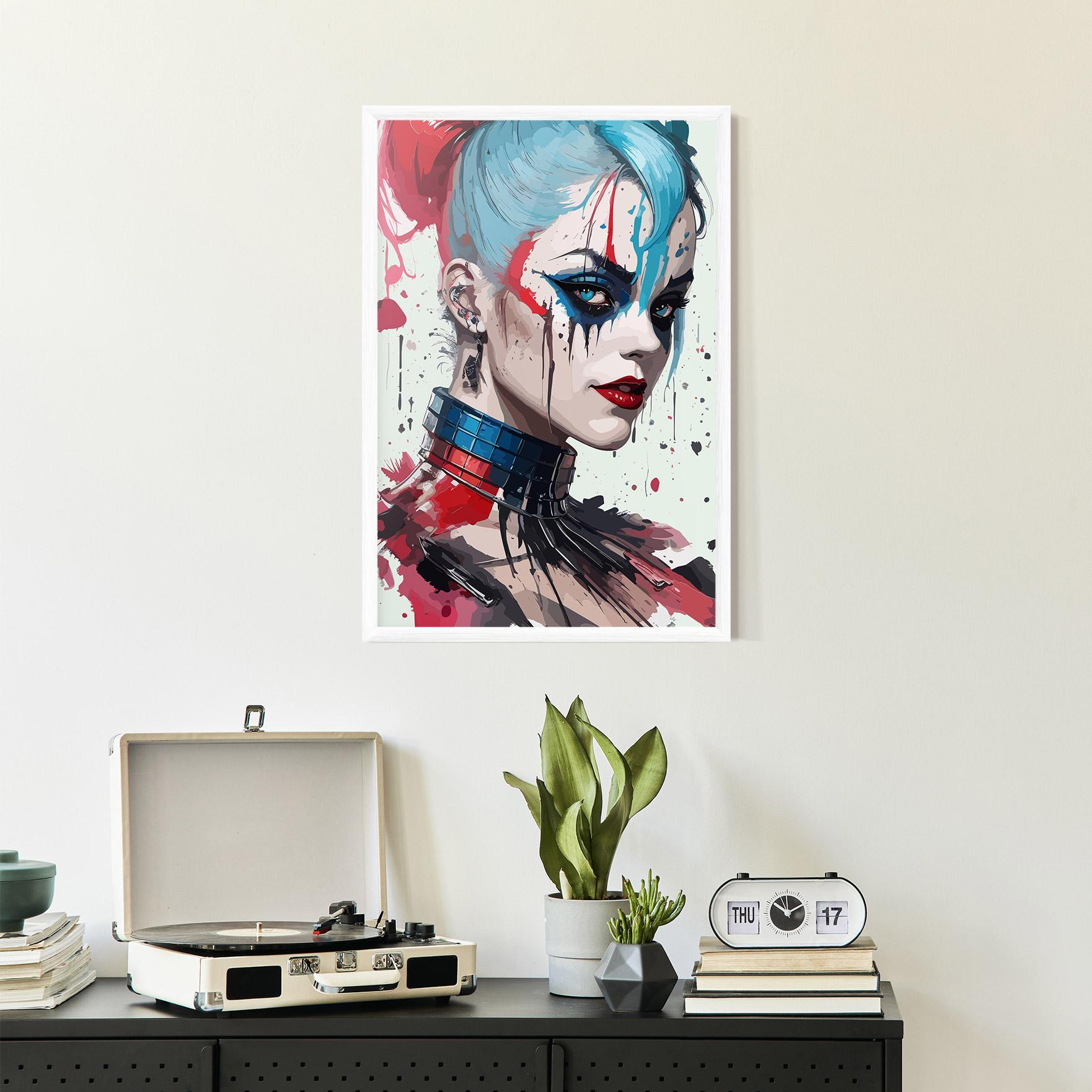 Gerahmte Poster Art Harley Quin mockup 2
