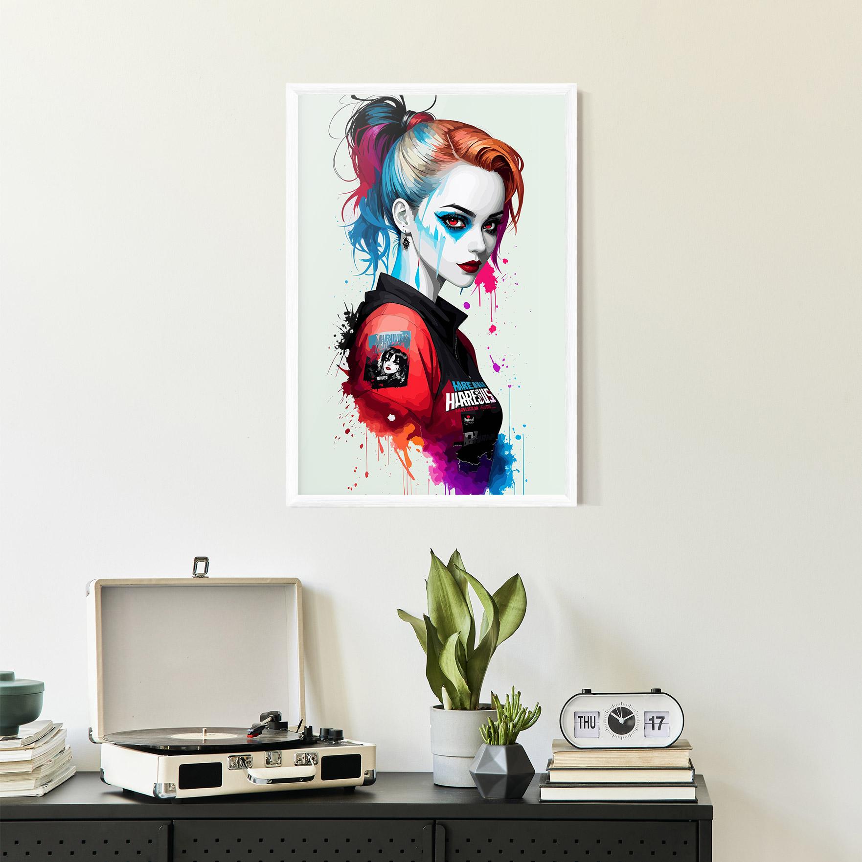 Gerahmte Poster Harley Quin mockup 2