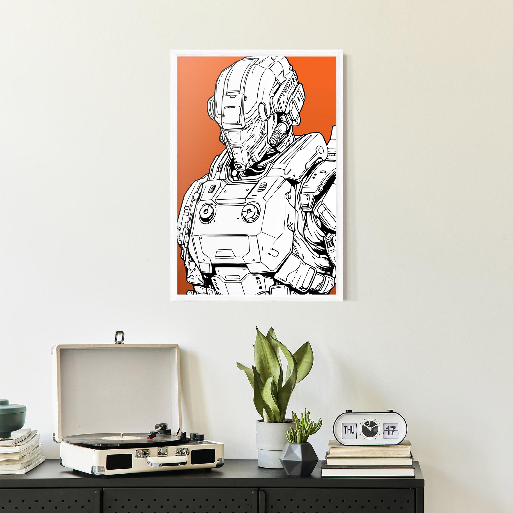 Gerahmte Poster Robotech Armor mockup 2