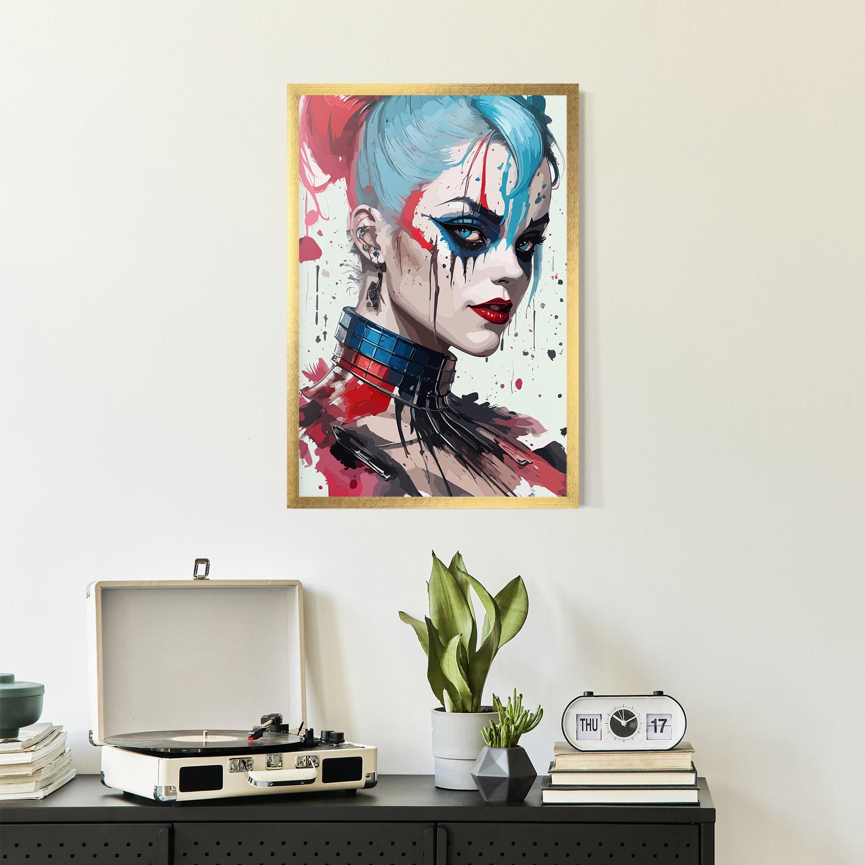 Gerahmte Poster Art Harley Quin mockup 2