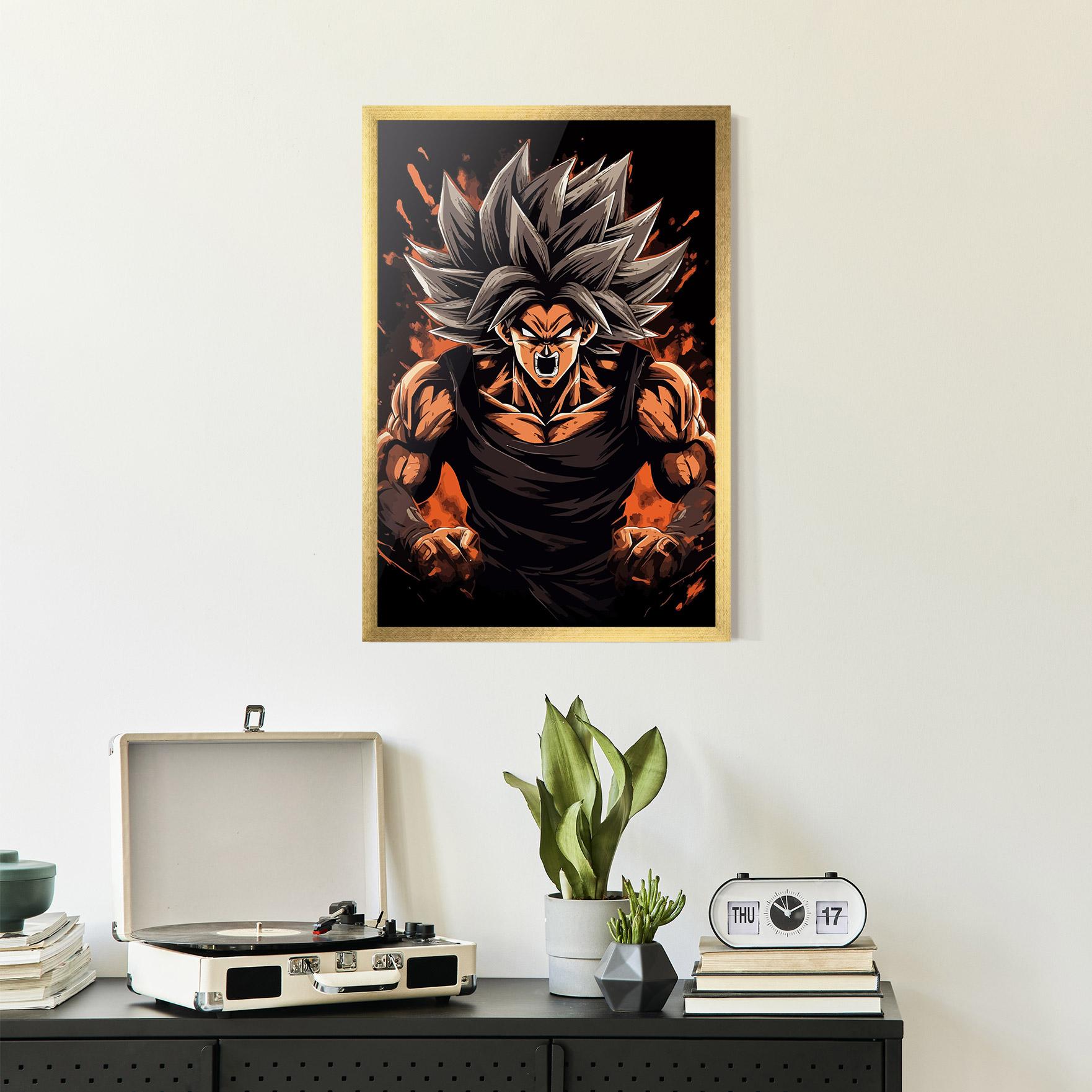 Gerahmte Poster Goku mockup 2