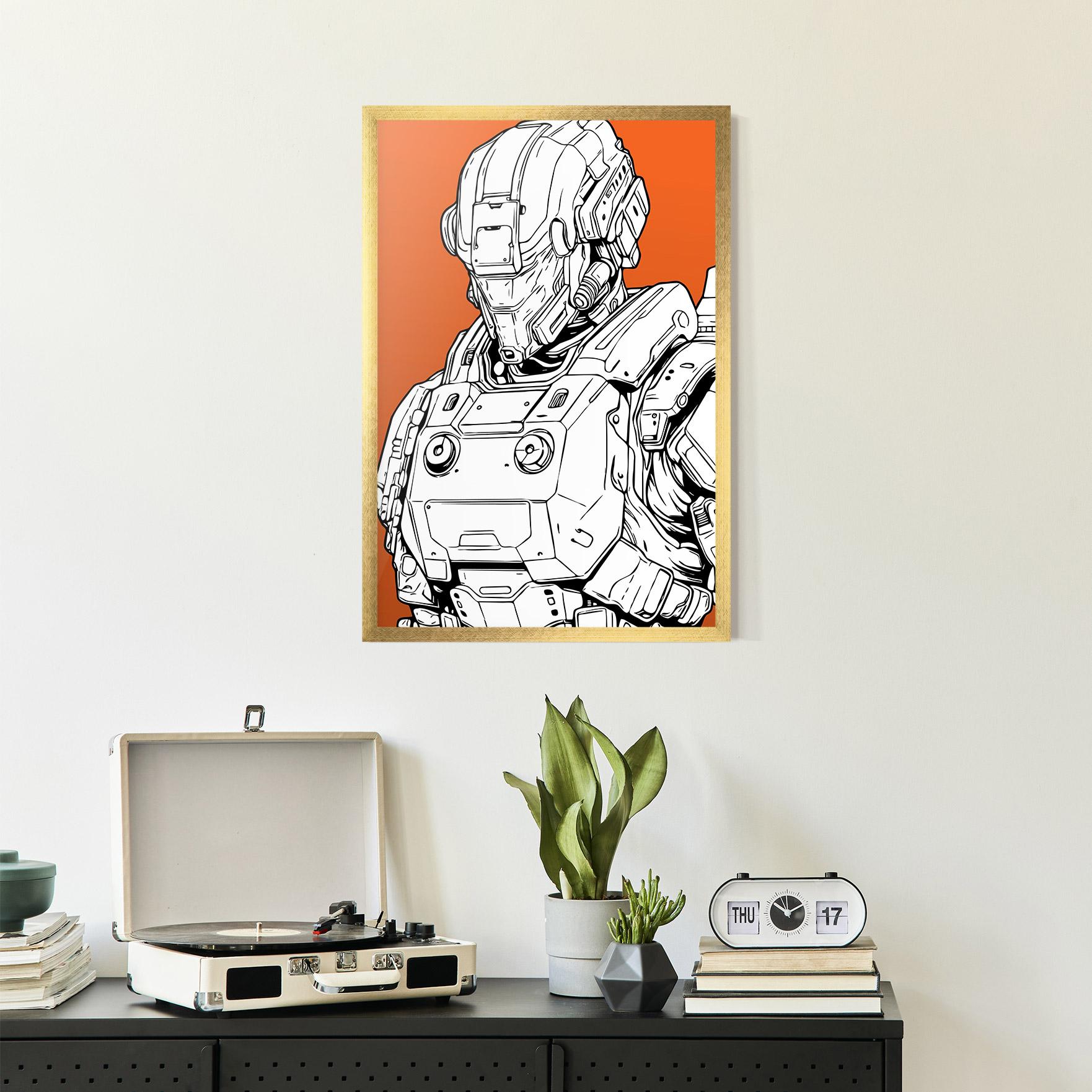 Gerahmte Poster Robotech Armor mockup 2