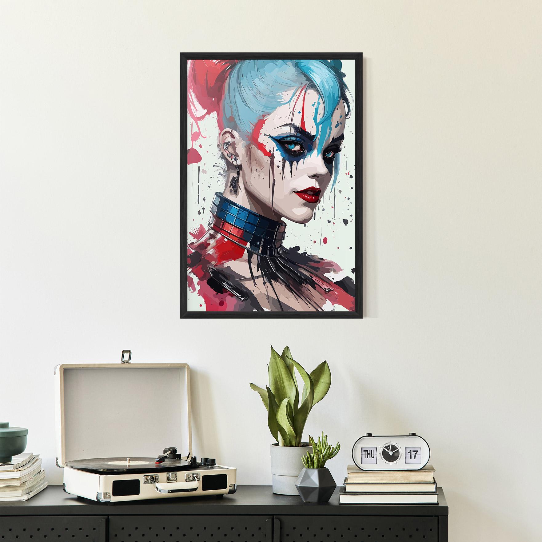 Gerahmte Poster Art Harley Quin mockup 2