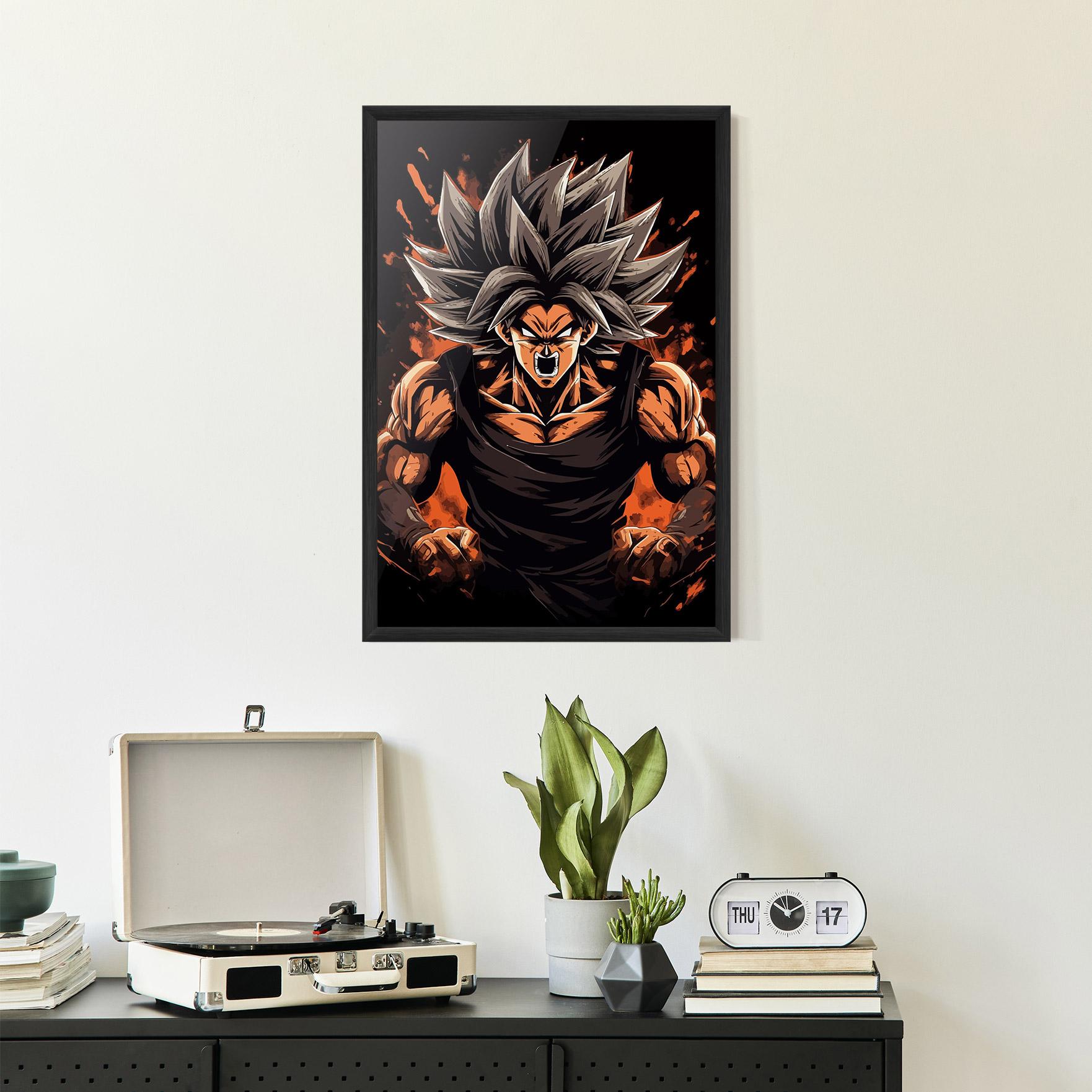 Gerahmte Poster Goku mockup 2
