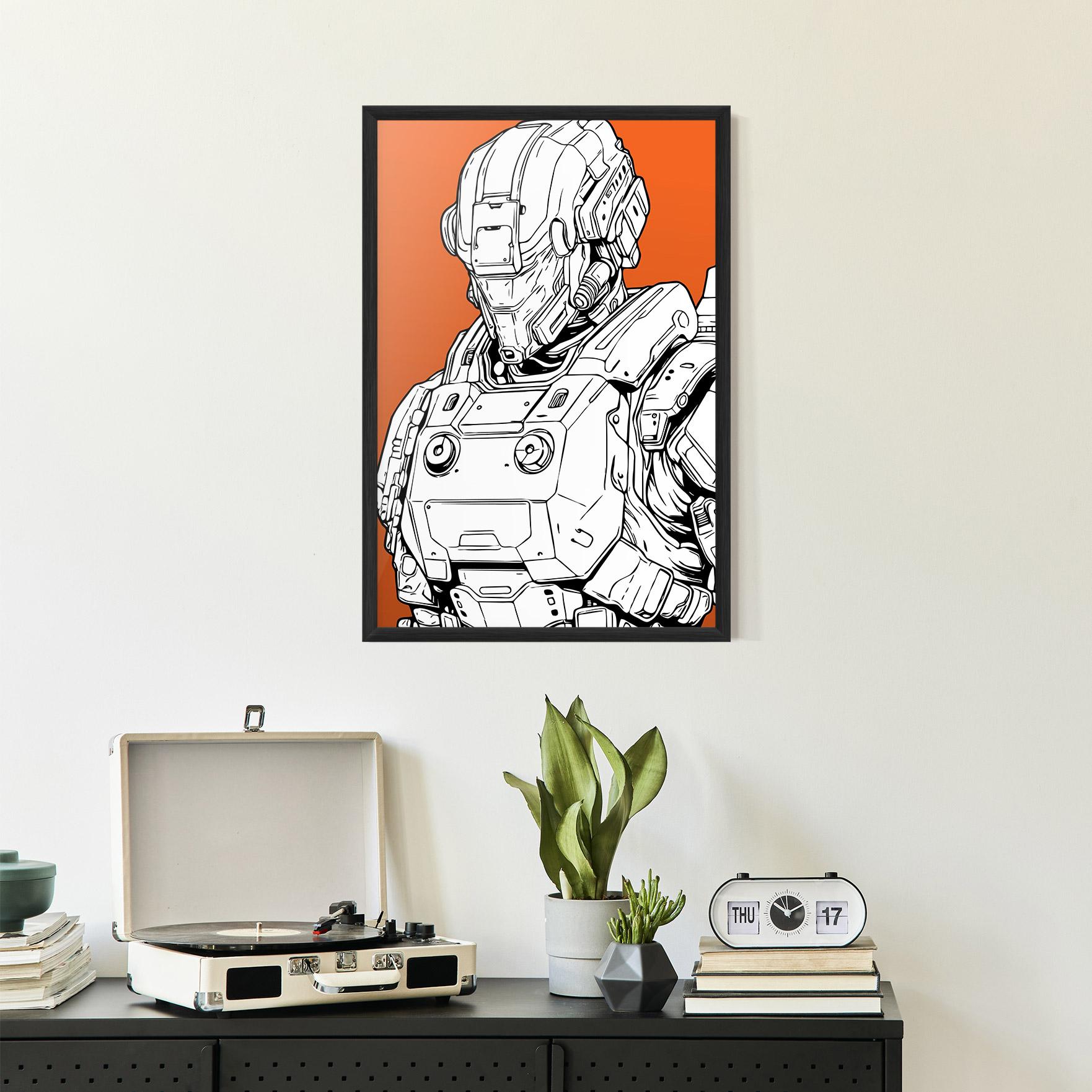 Gerahmte Poster Robotech Armor mockup 2