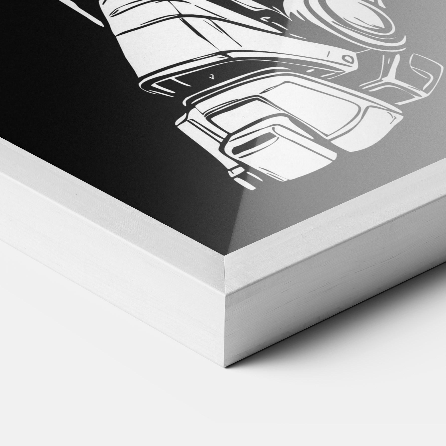 Gerahmte Poster Battlefield Robot Art mockup 3