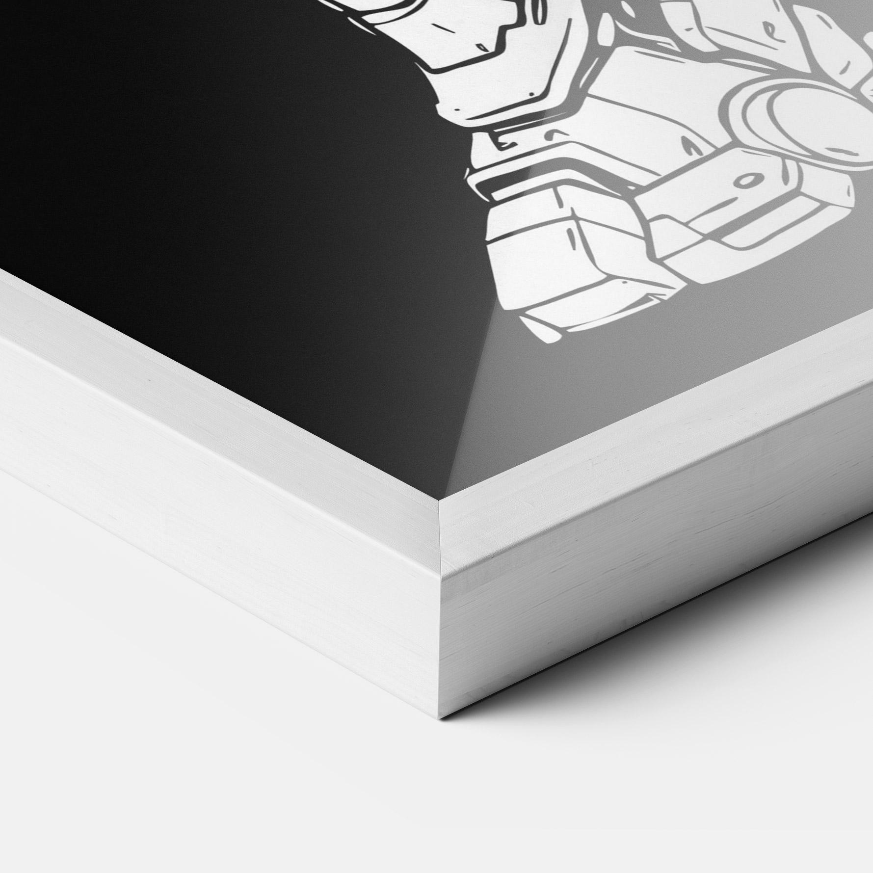 Gerahmte Poster Battlefield Robot mockup 3