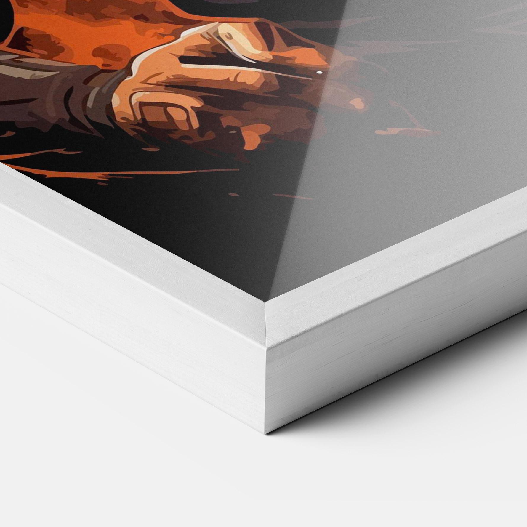 Gerahmte Poster Goku mockup 3