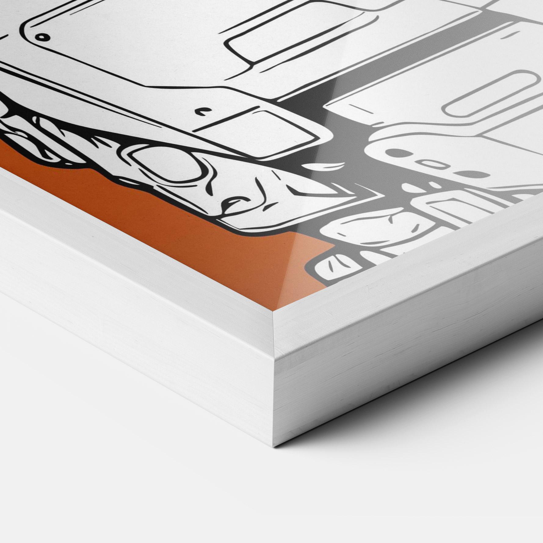 Gerahmte Poster Robotech Armor mockup 3