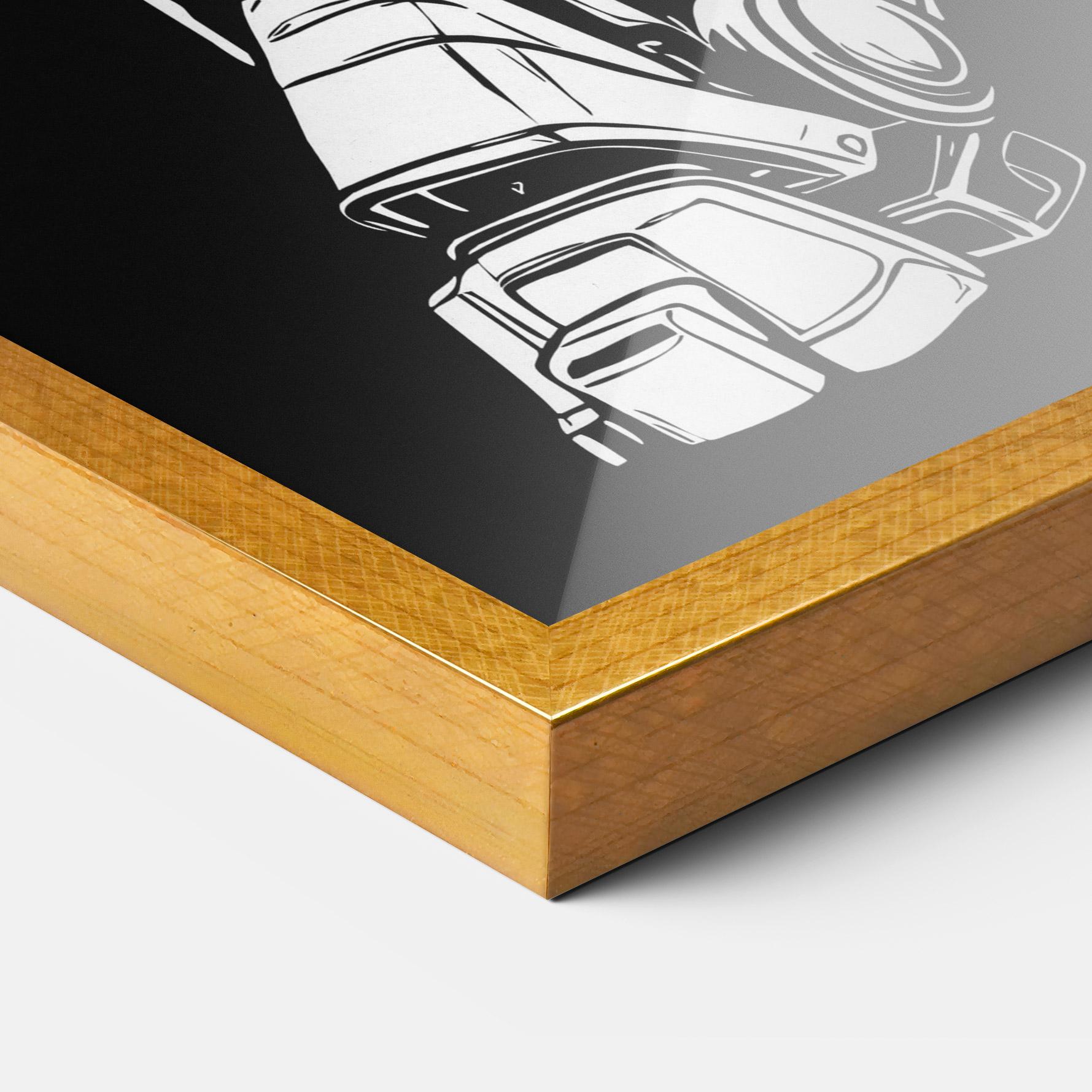 Gerahmte Poster Battlefield Robot Art mockup 3