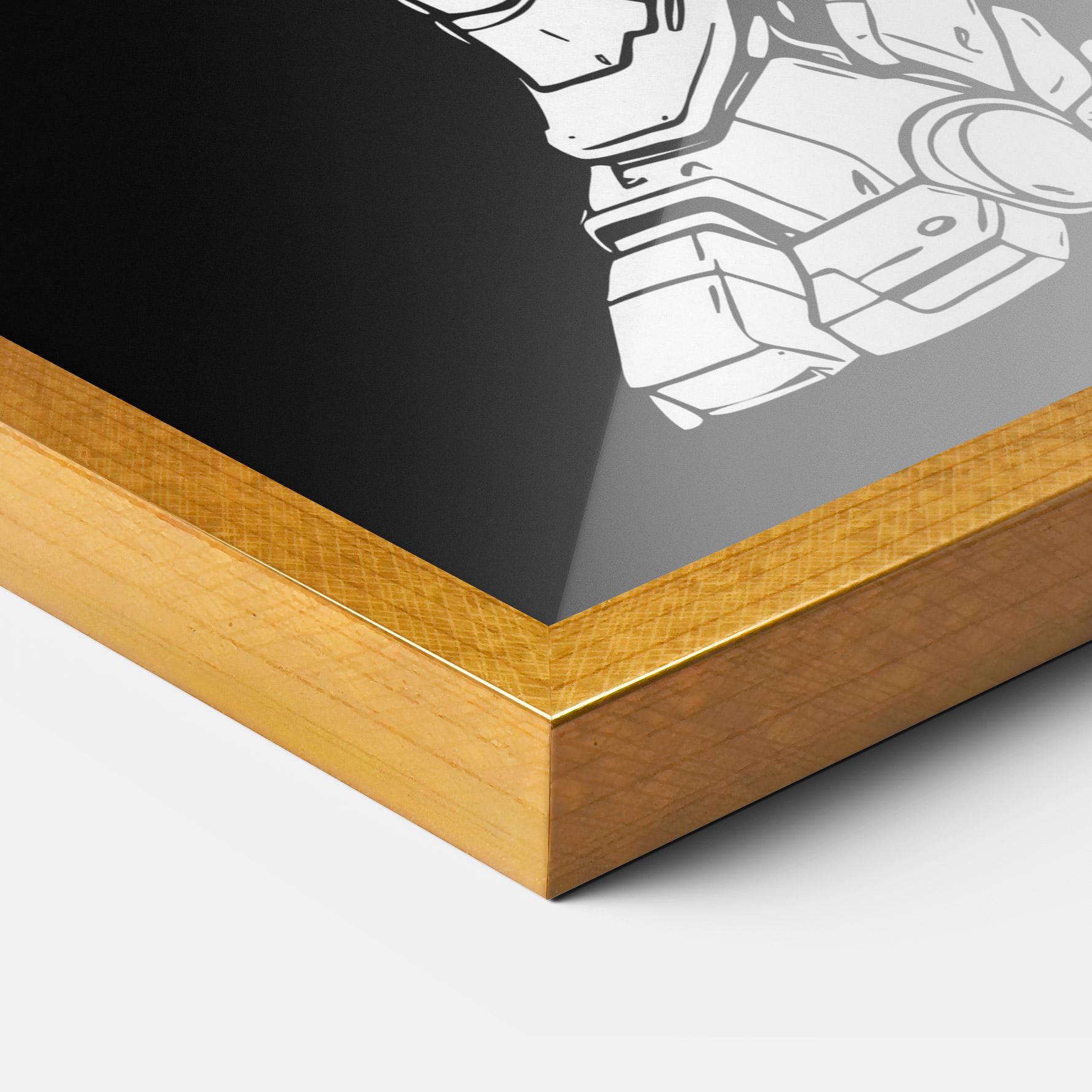 Gerahmte Poster Battlefield Robot mockup 3