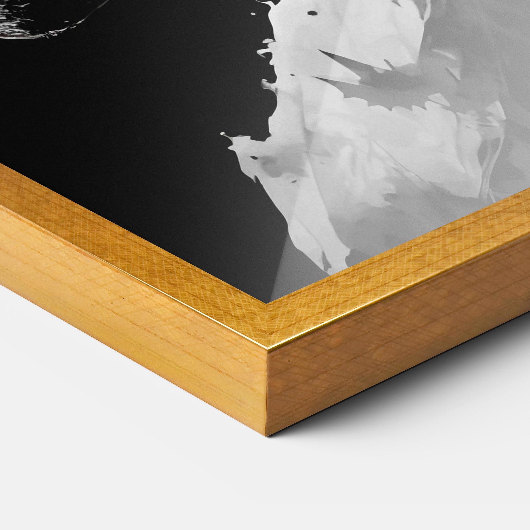 Gerahmte Poster Black White Batman mockup 3