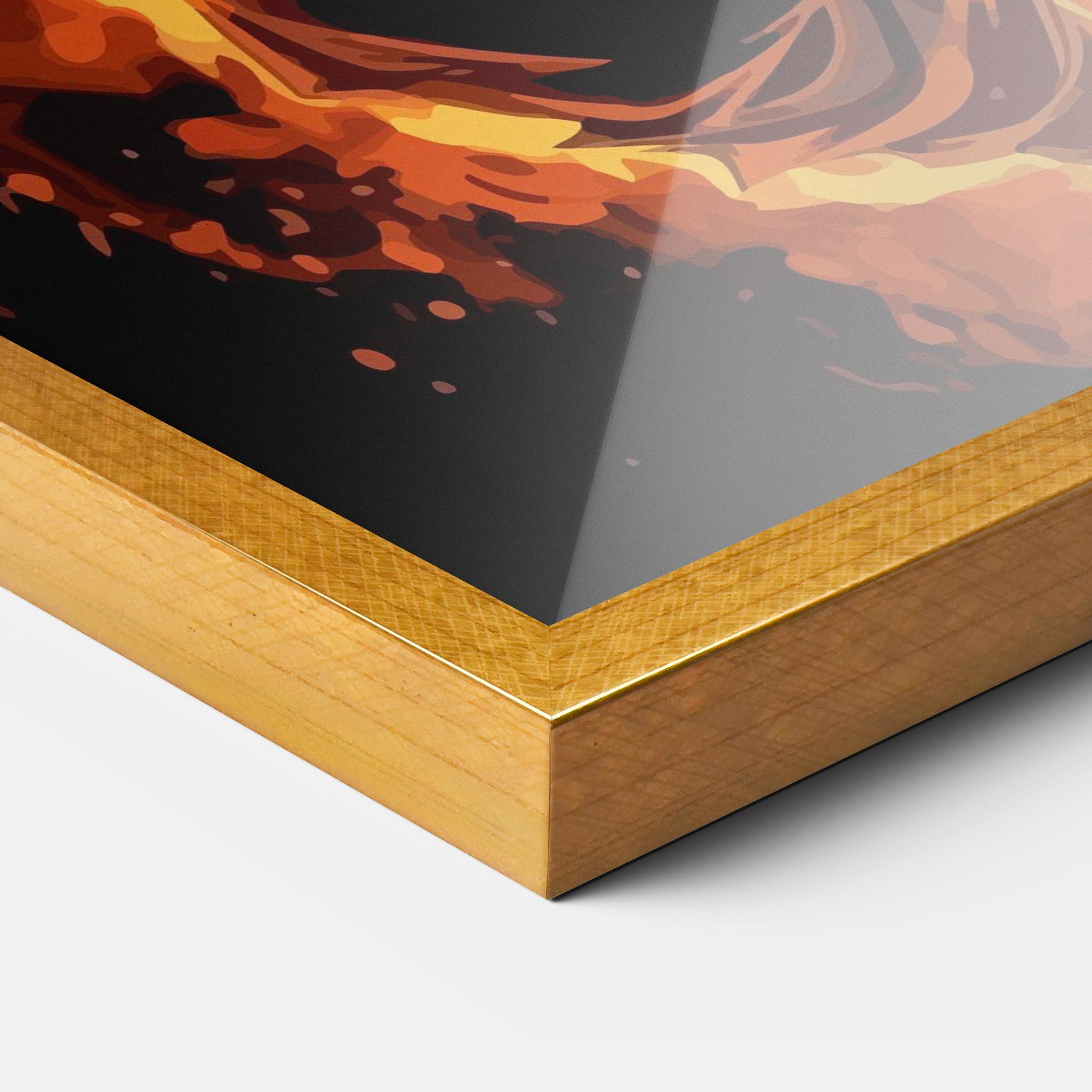 Gerahmte Poster Goku On Fire mockup 3