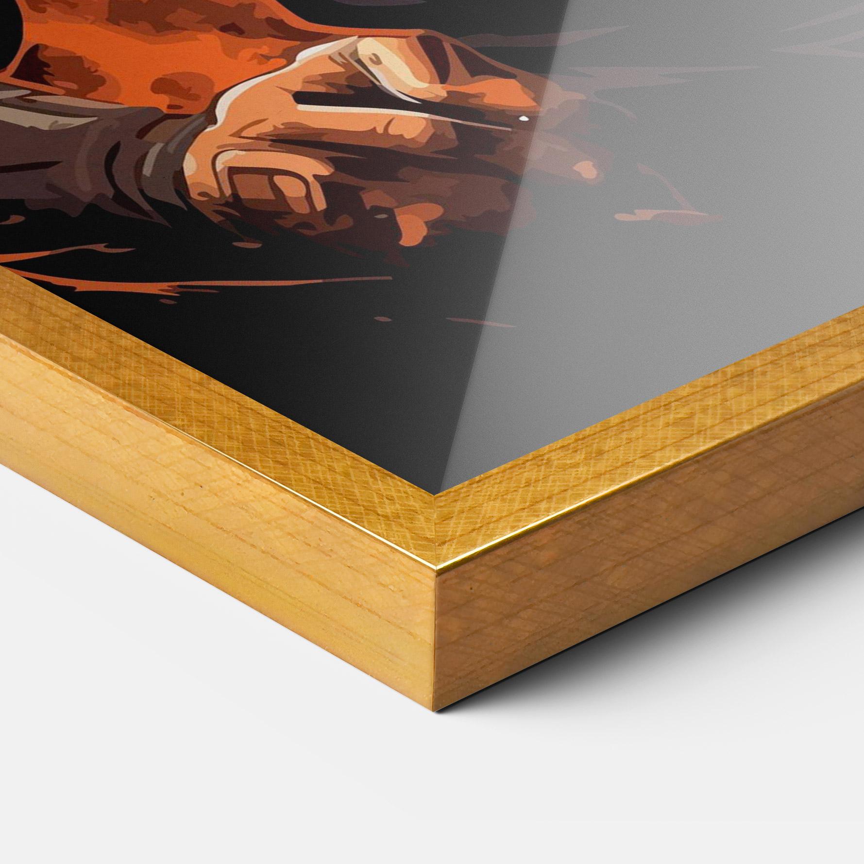 Gerahmte Poster Goku mockup 3