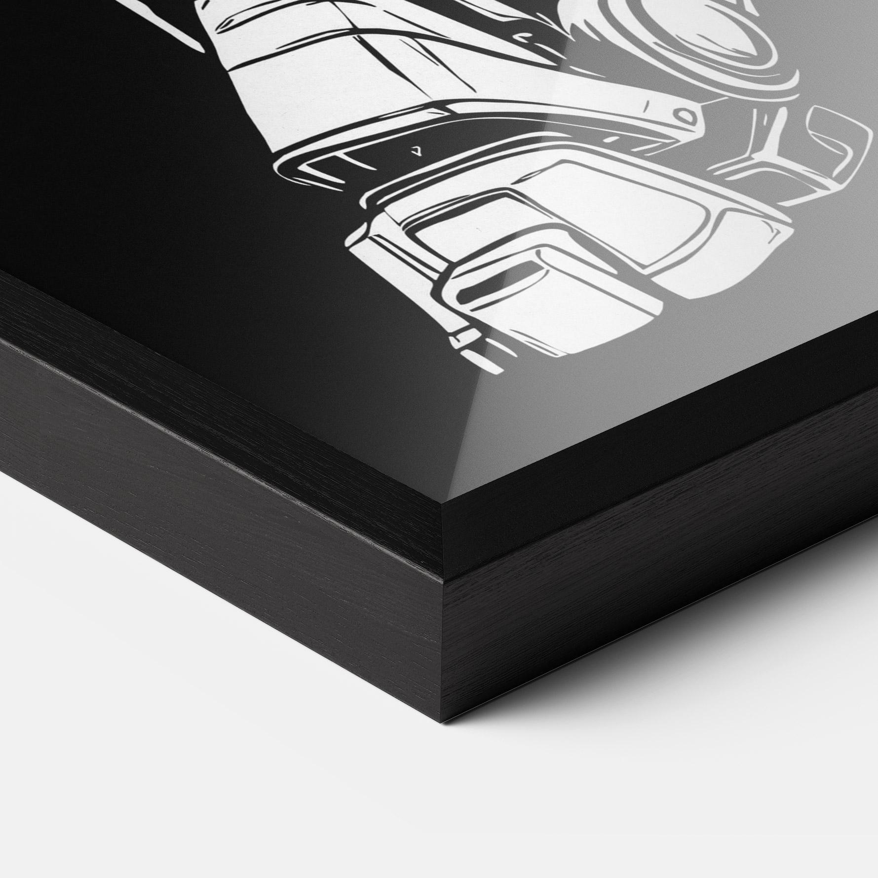 Gerahmte Poster Battlefield Robot Art mockup 3