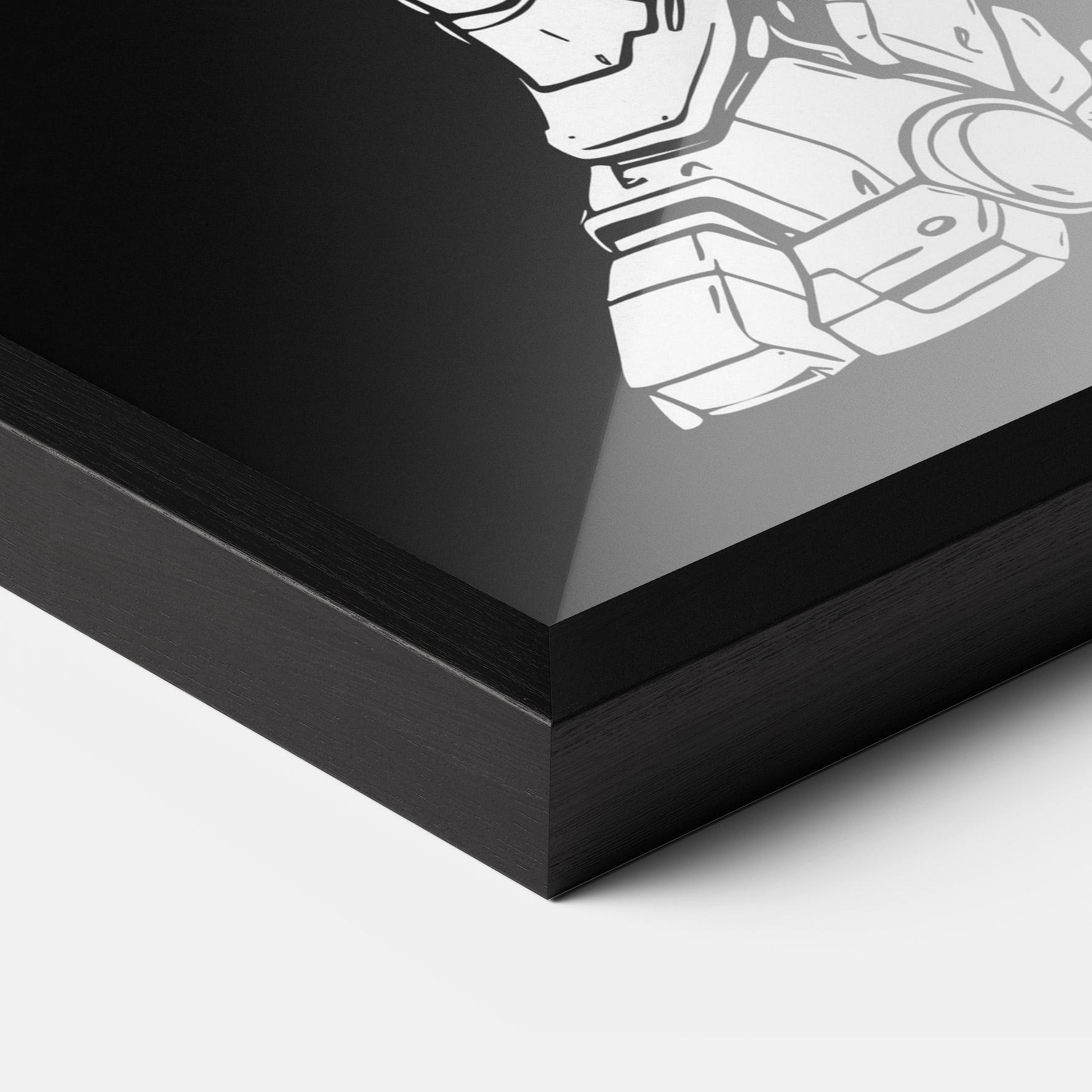 Gerahmte Poster Battlefield Robot mockup 3