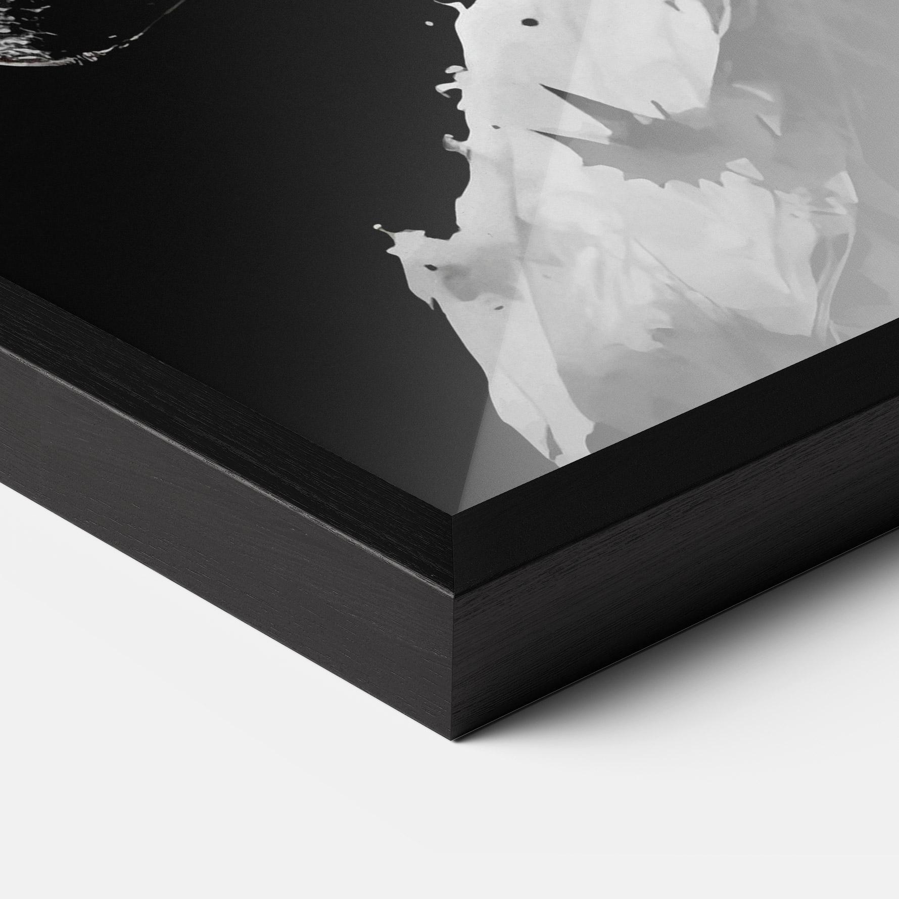 Gerahmte Poster Black White Batman mockup 3