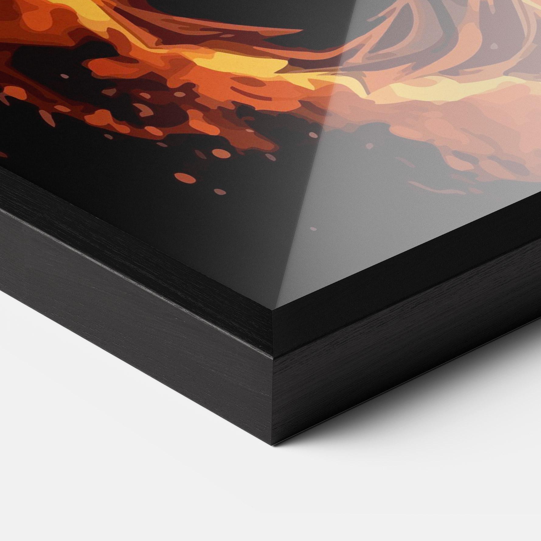 Gerahmte Poster Goku On Fire mockup 3