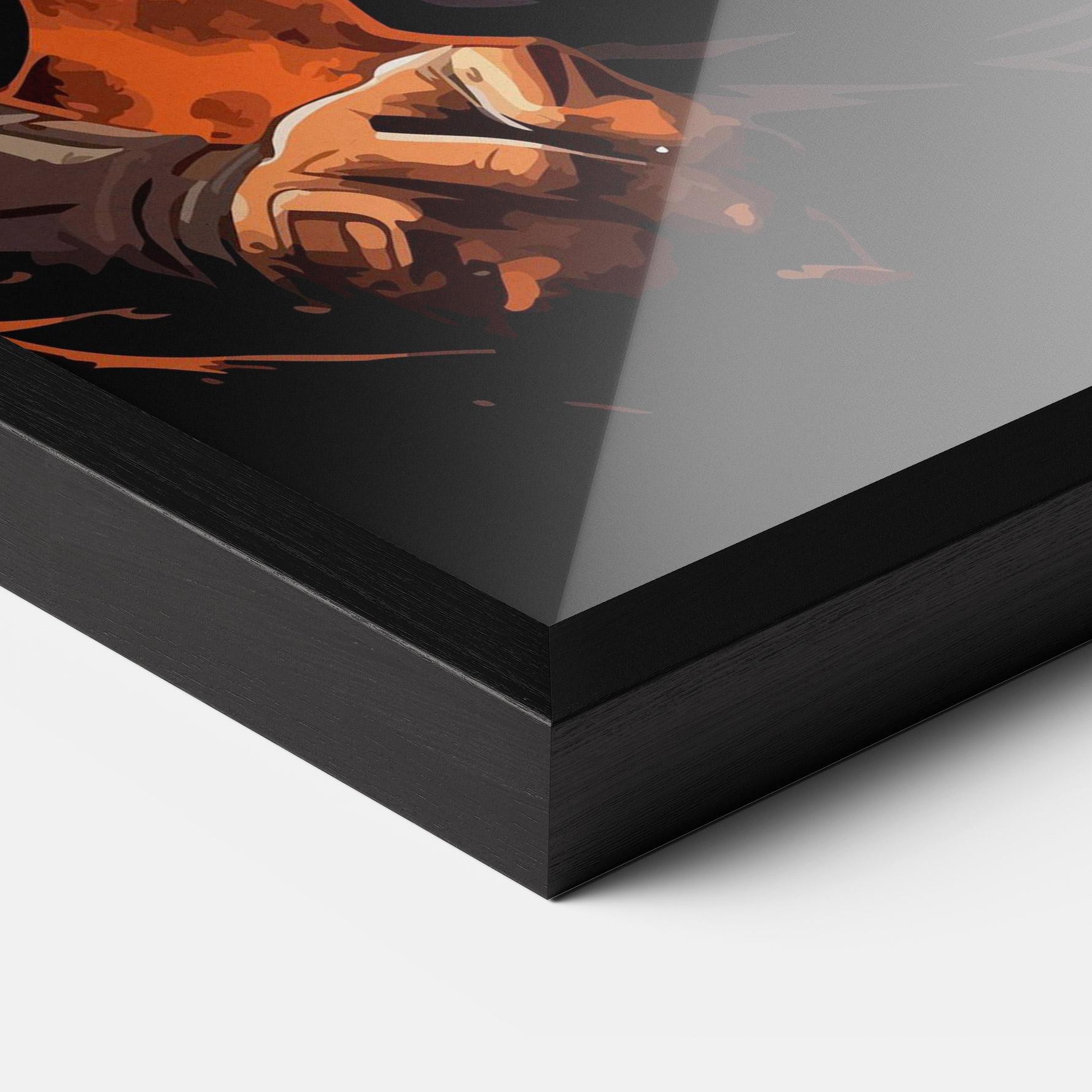 Gerahmte Poster Goku mockup 3