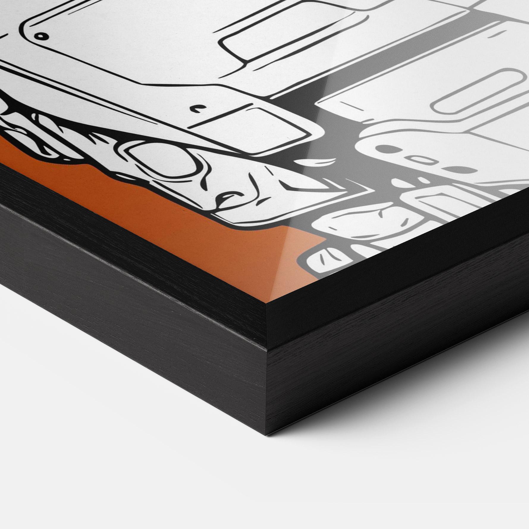 Gerahmte Poster Robotech Armor mockup 3