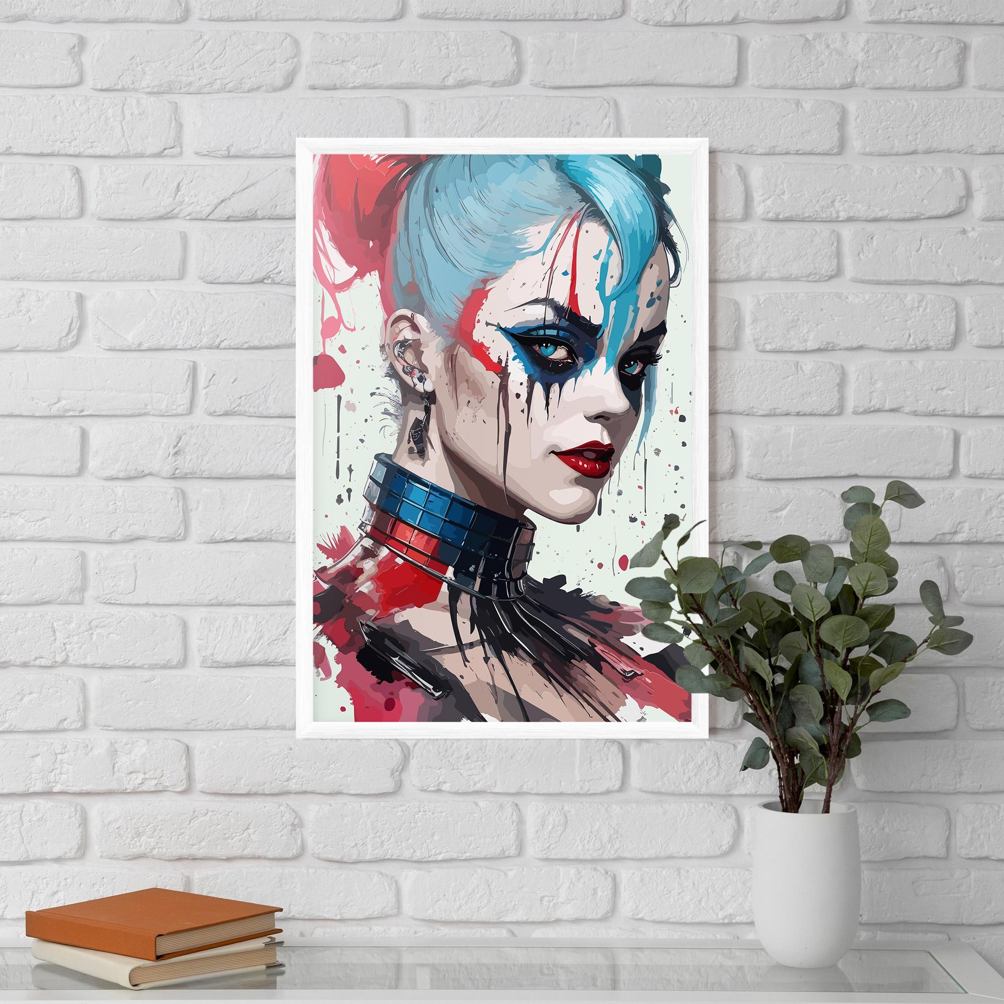 Gerahmte Poster Art Harley Quin mockup 5