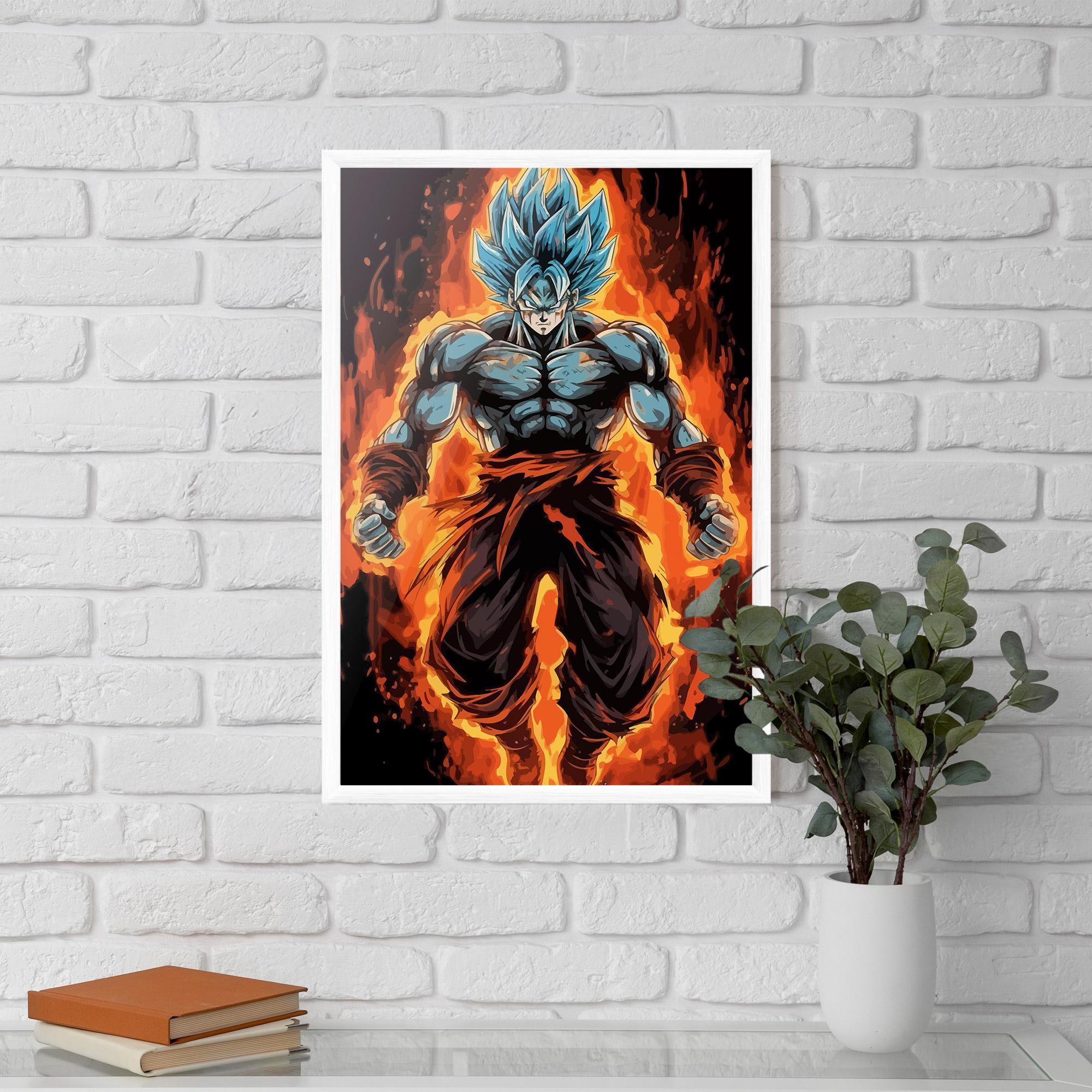 Gerahmte Poster Goku On Fire mockup 5