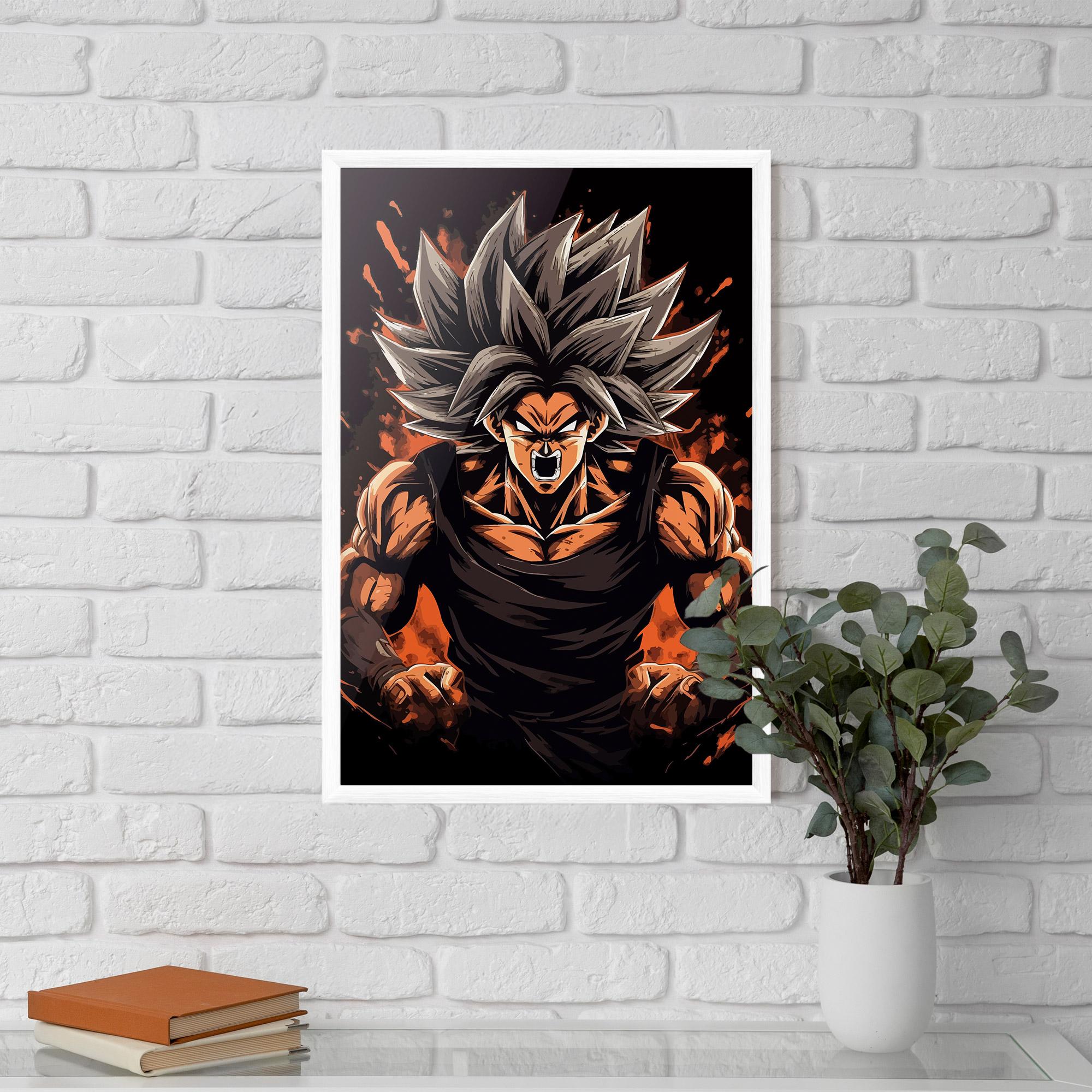 Gerahmte Poster Goku mockup 5