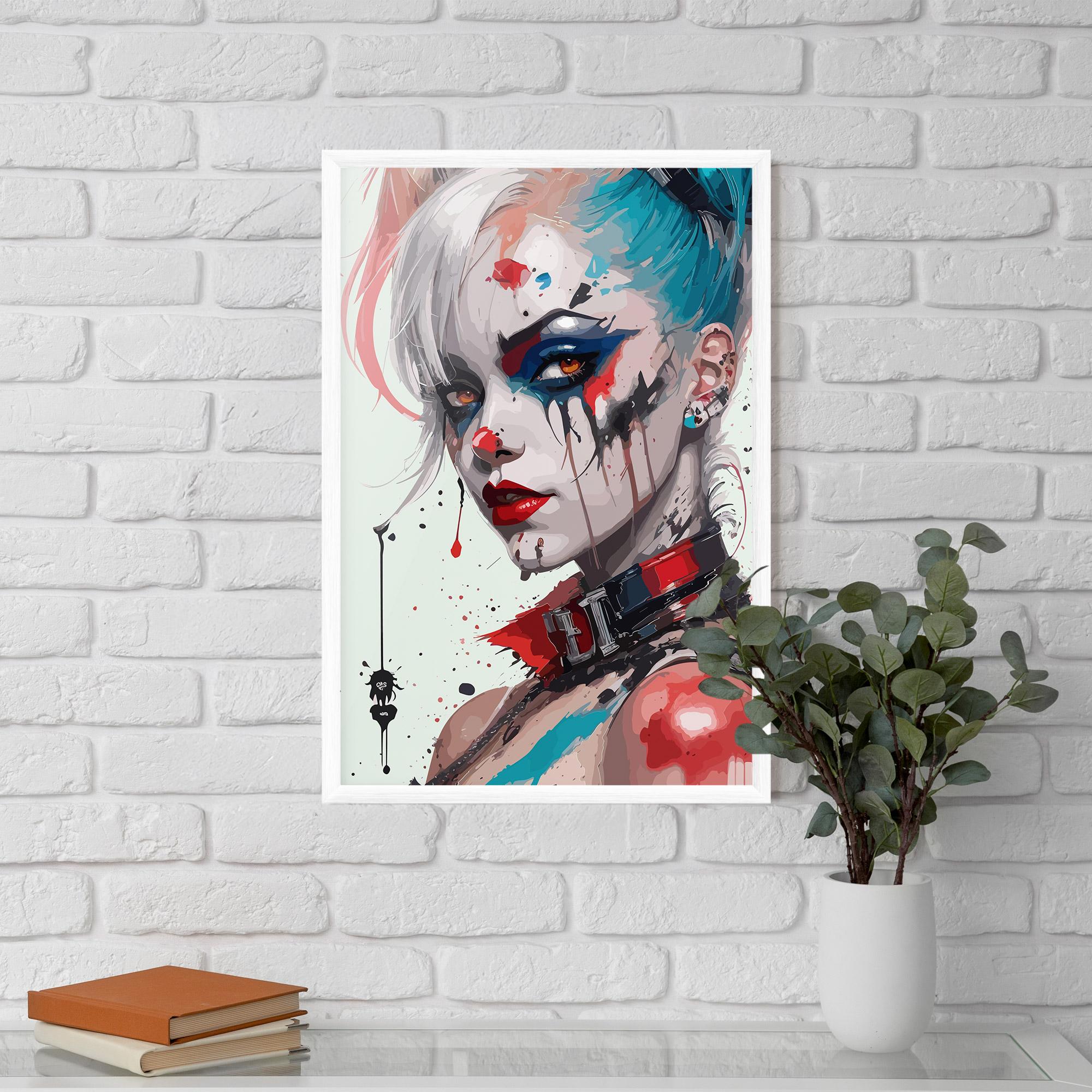 Gerahmte Poster Harley Quin Art mockup 5