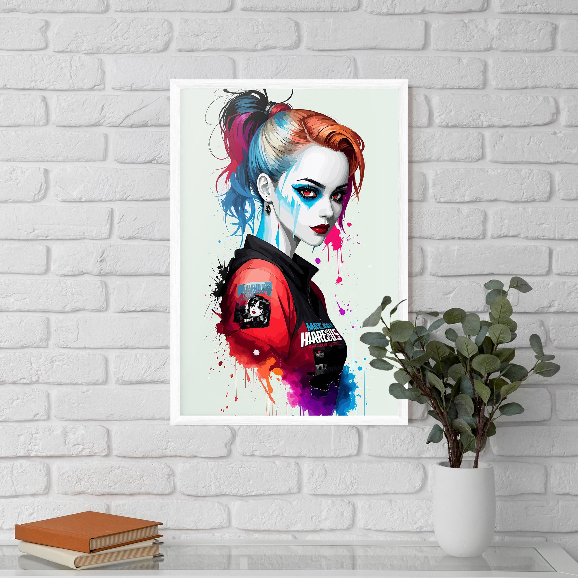 Gerahmte Poster Harley Quin mockup 5