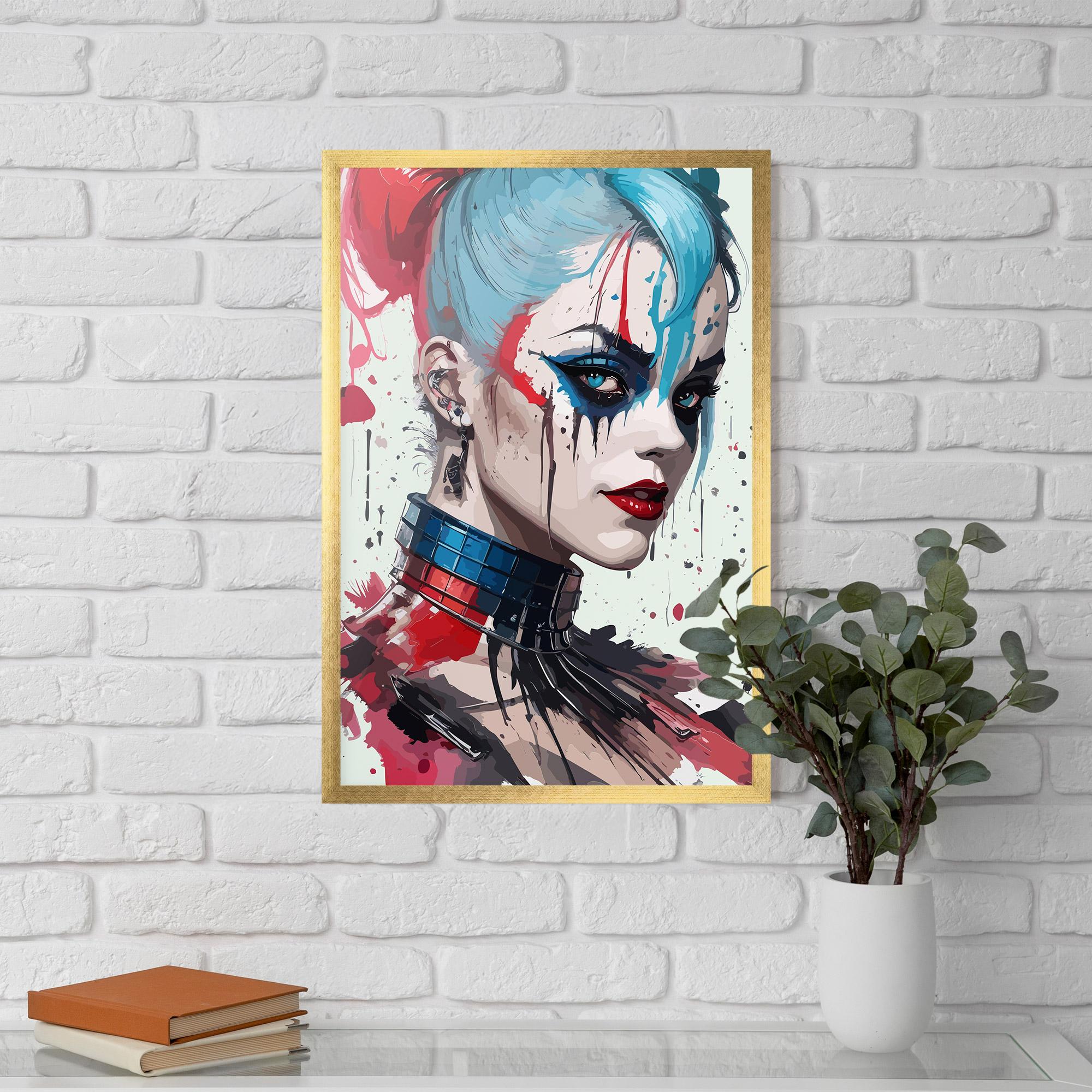 Gerahmte Poster Art Harley Quin mockup 5
