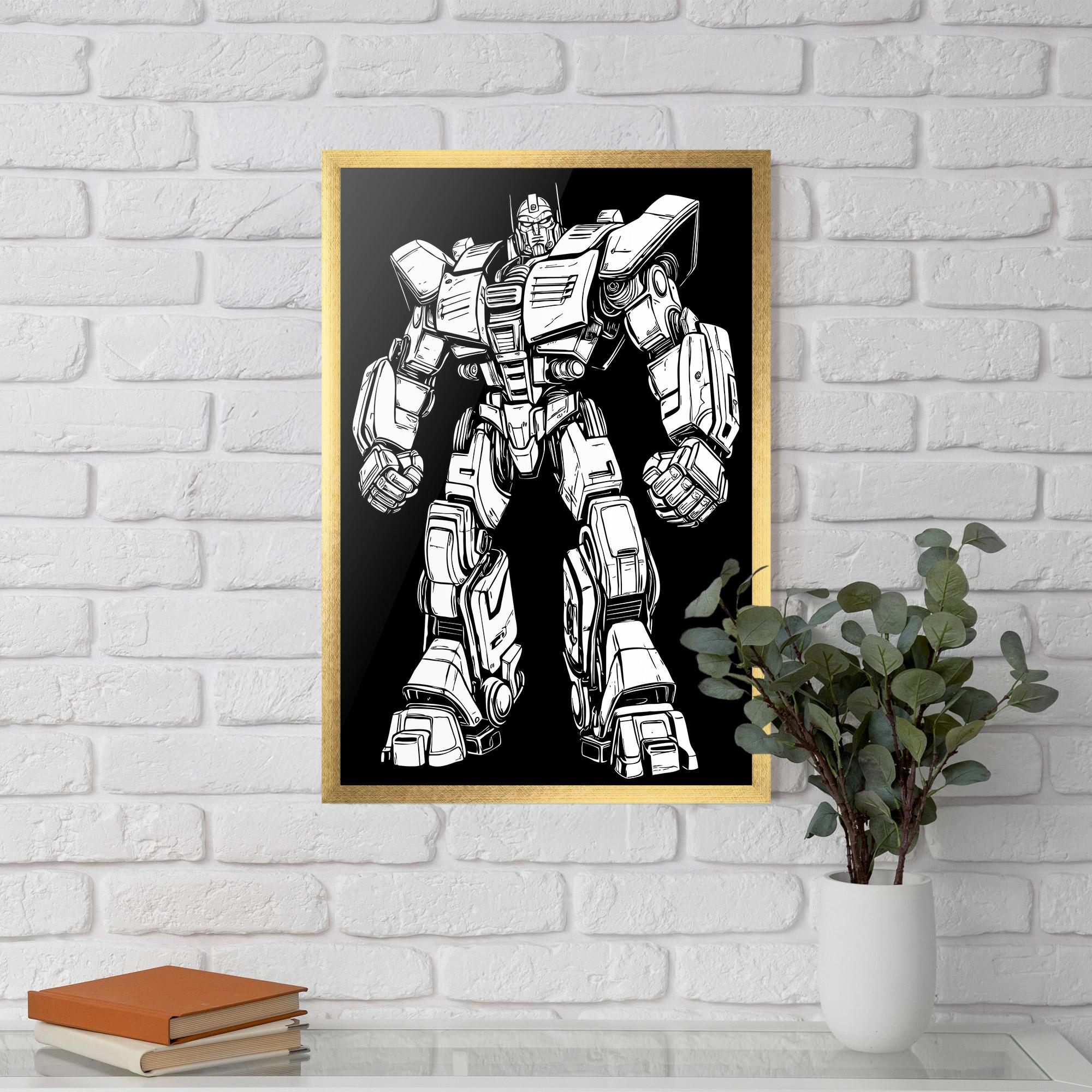 Gerahmte Poster Battlefield Robot Art mockup 5