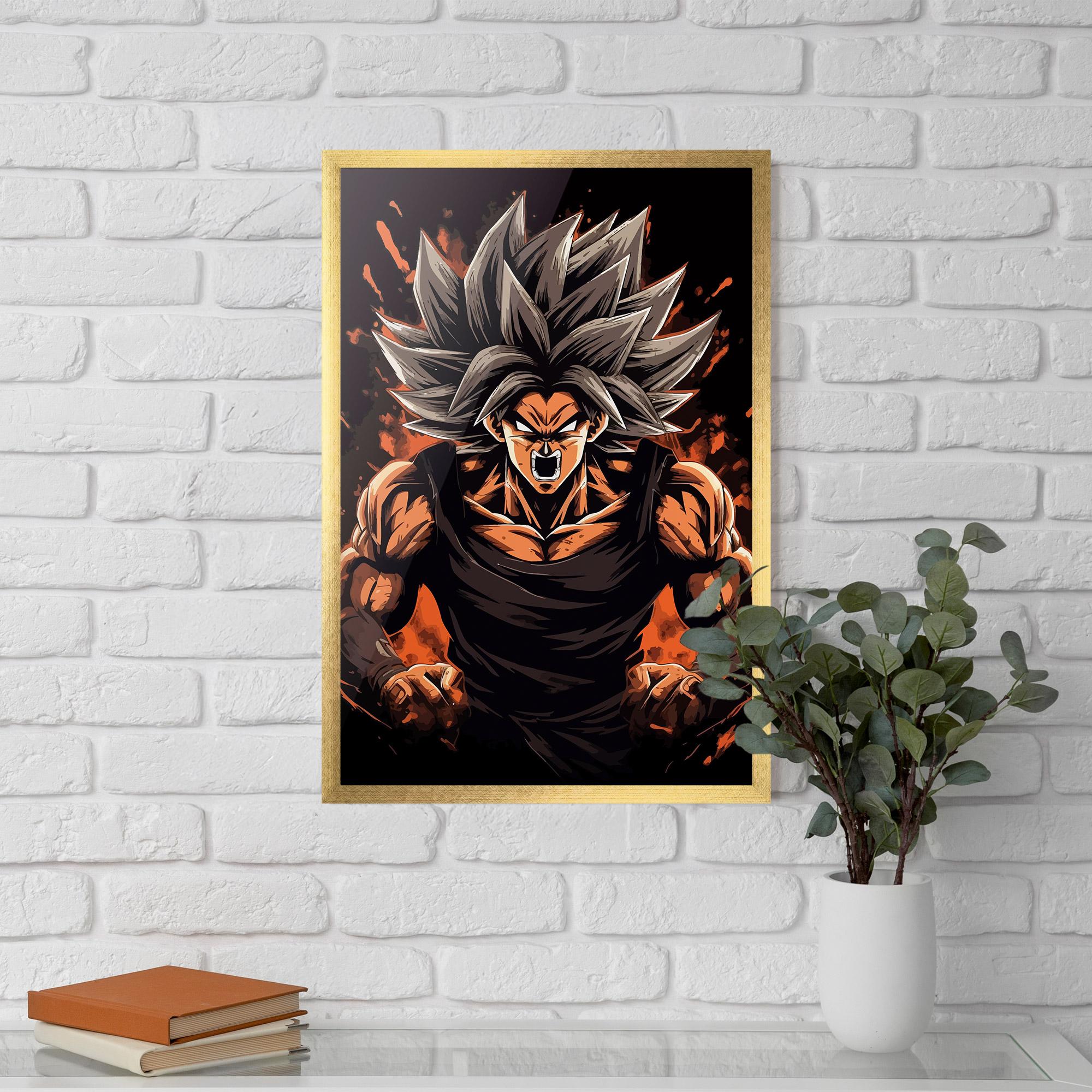 Gerahmte Poster Goku mockup 5