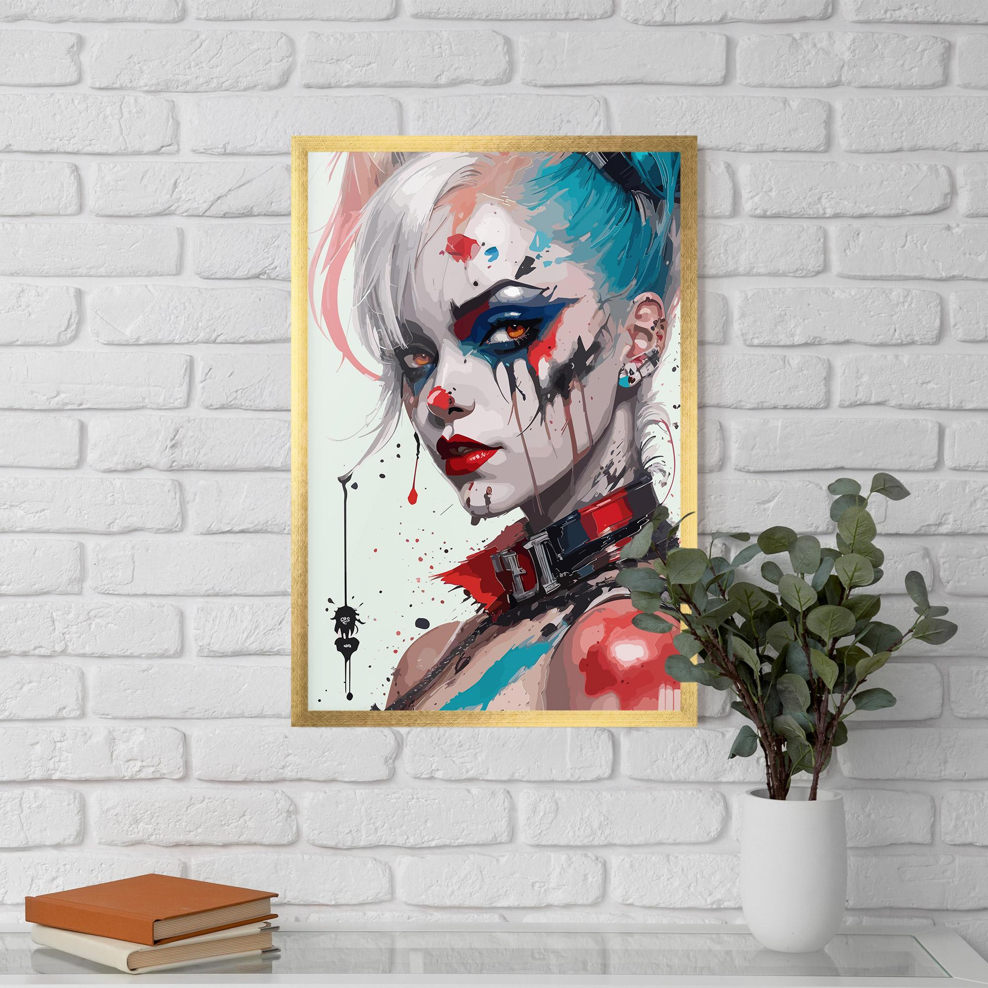 Gerahmte Poster Harley Quin Art mockup 5