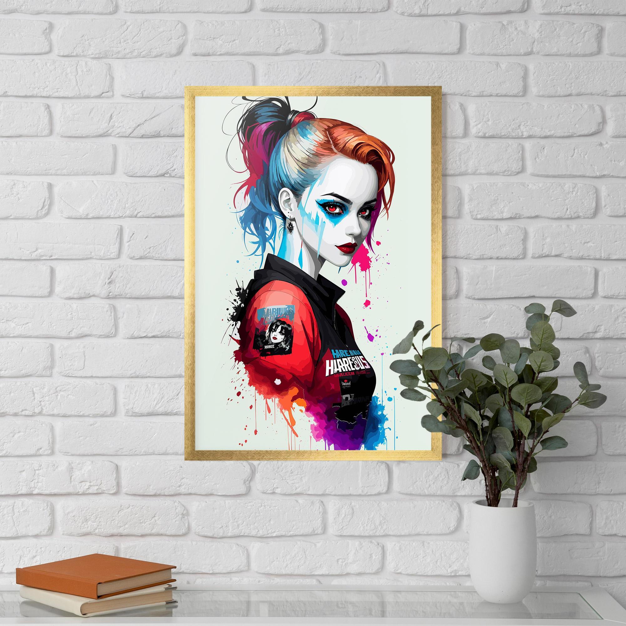 Gerahmte Poster Harley Quin mockup 5