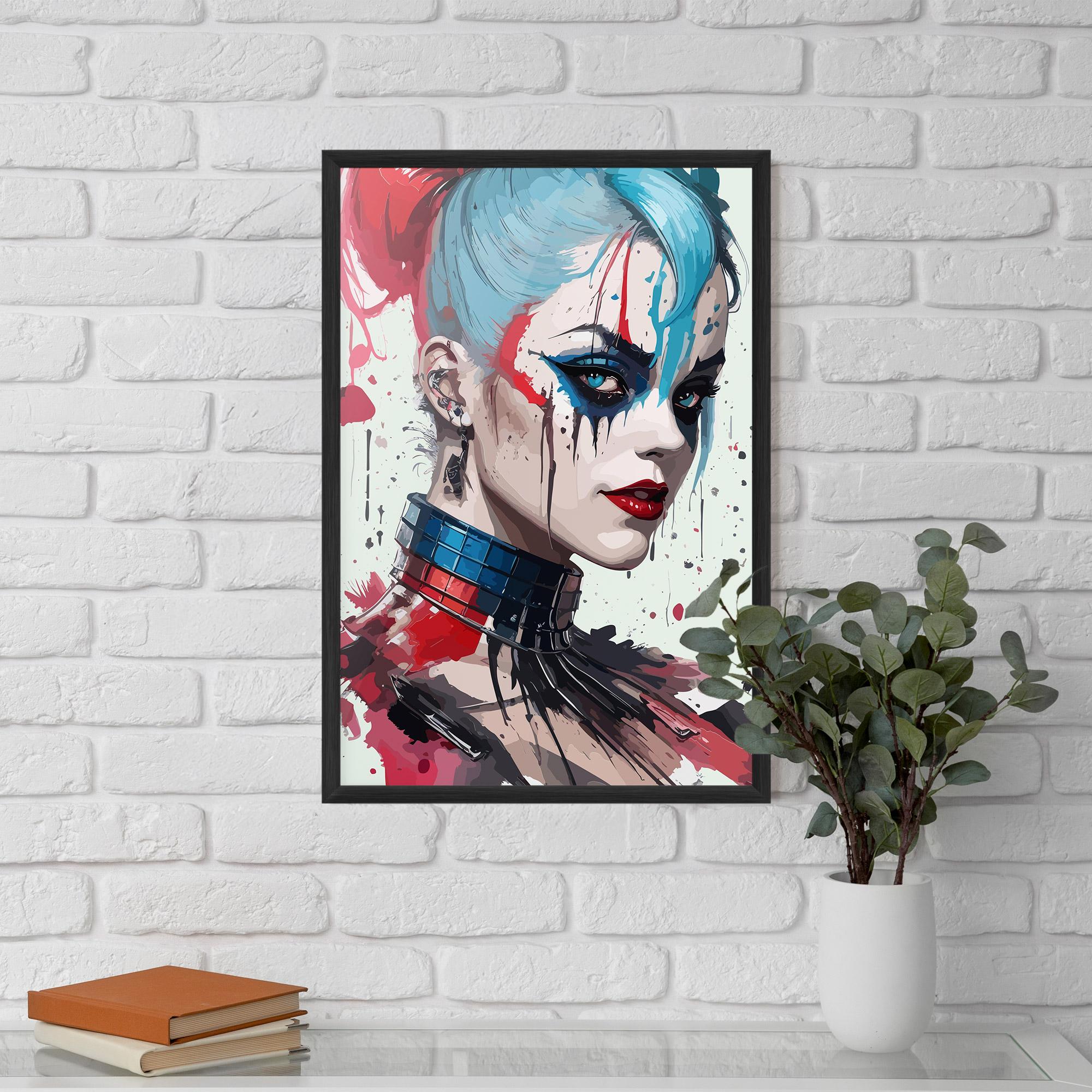 Gerahmte Poster Art Harley Quin mockup 5