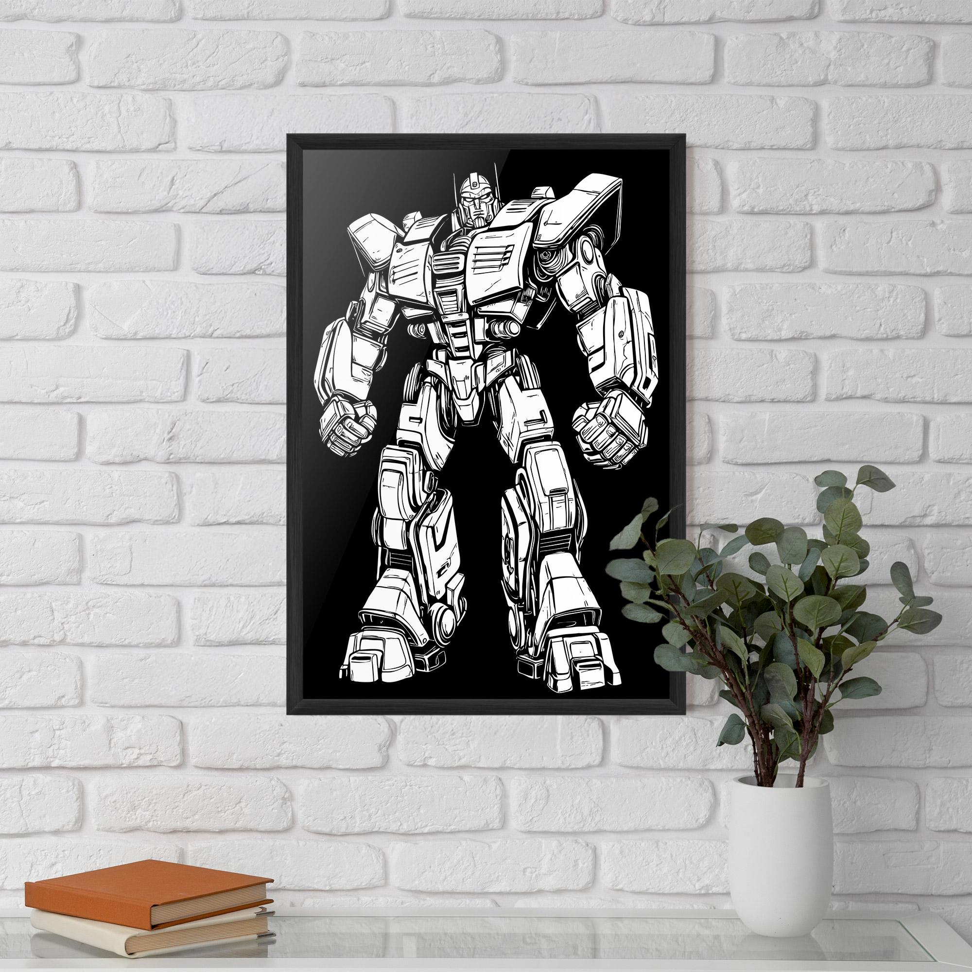 Gerahmte Poster Battlefield Robot Art mockup 5