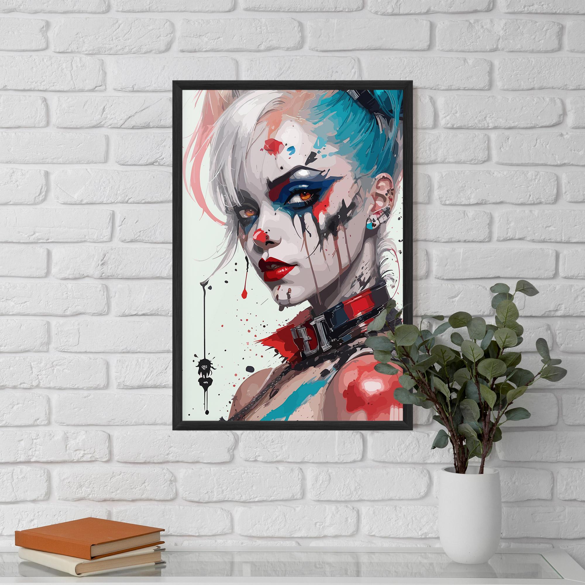 Gerahmte Poster Harley Quin Art mockup 5