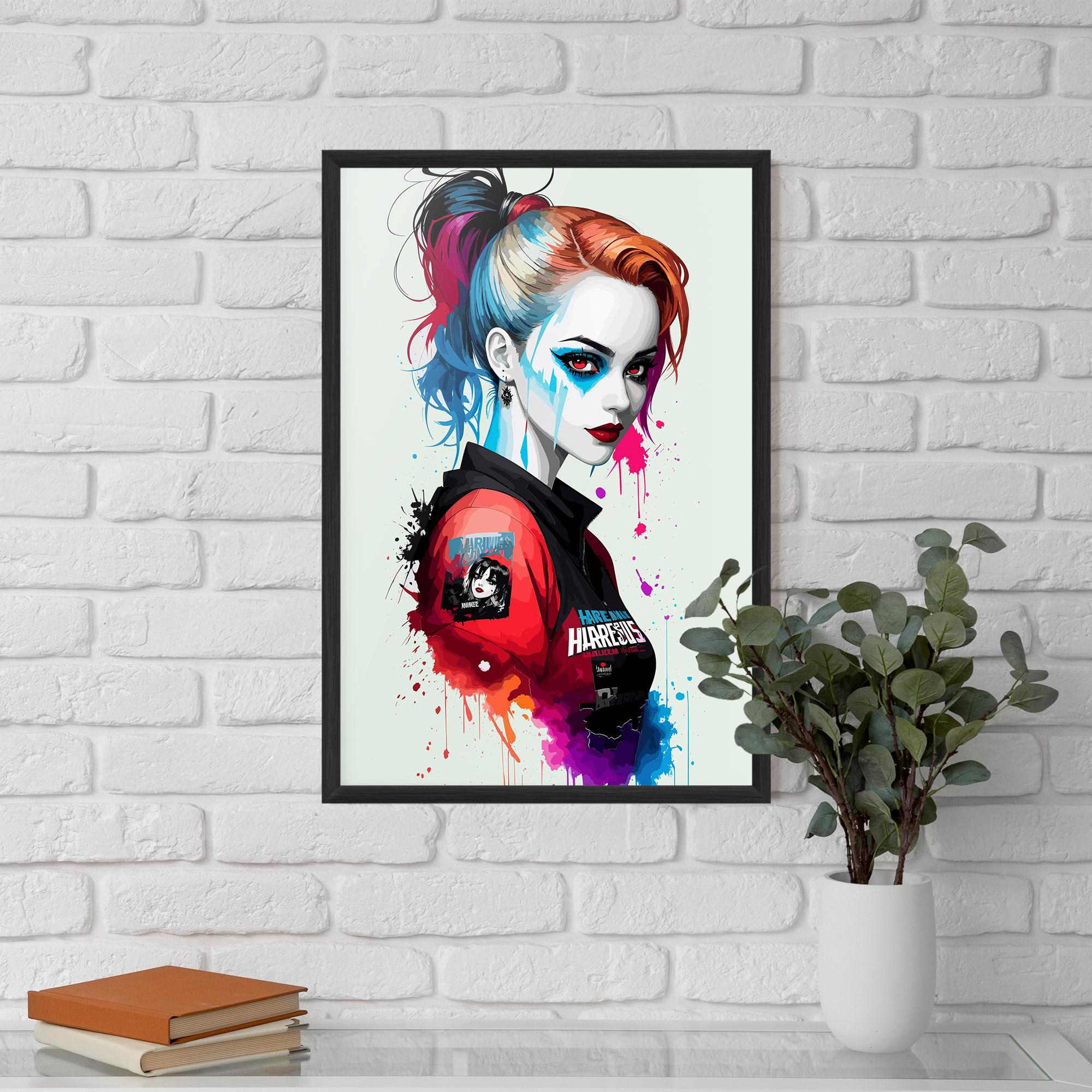 Gerahmte Poster Harley Quin mockup 5