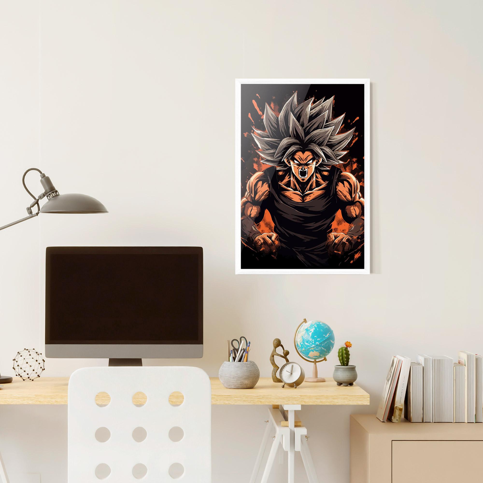 Gerahmte Poster Goku mockup 6