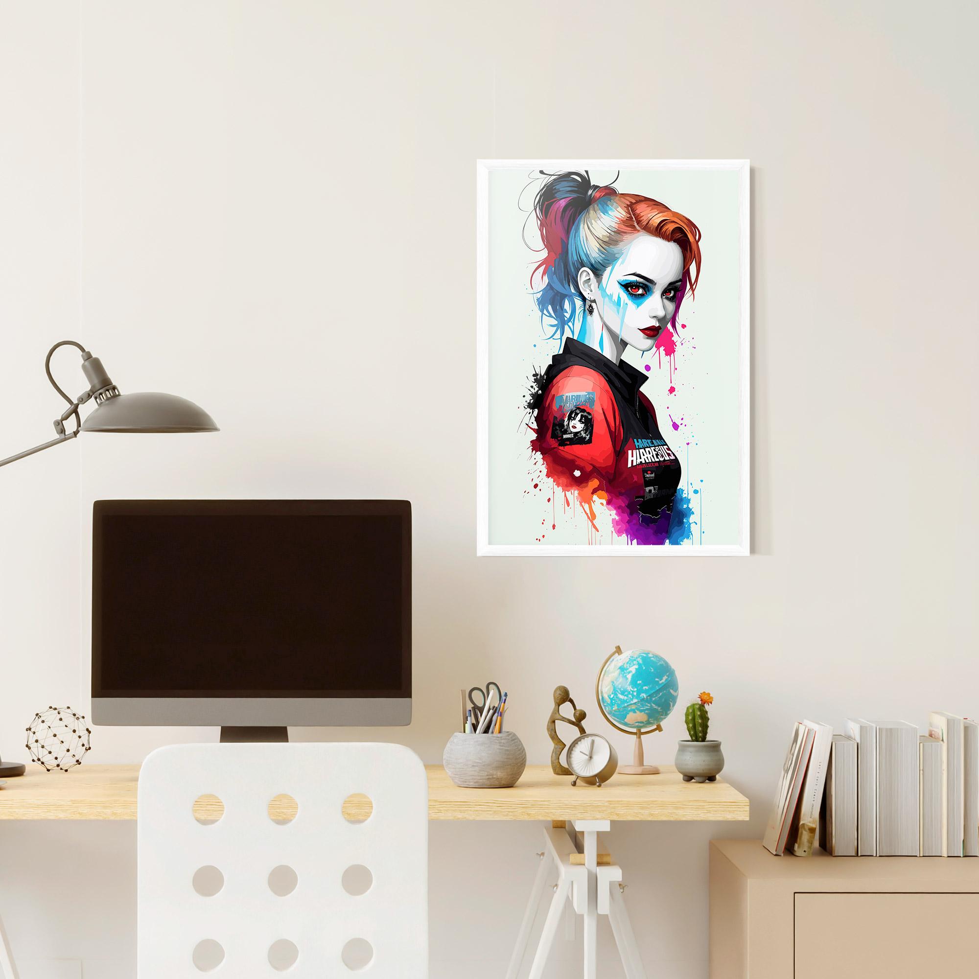 Gerahmte Poster Harley Quin mockup 6