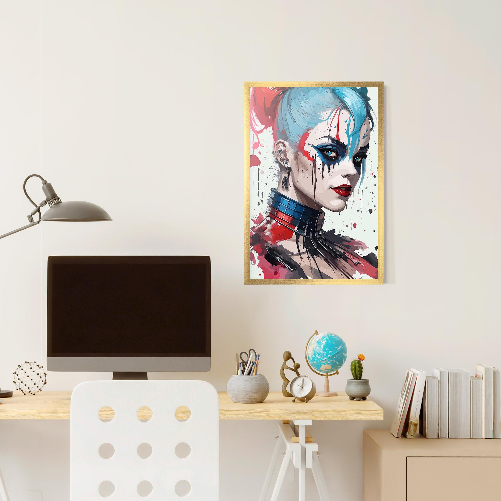 Gerahmte Poster Art Harley Quin mockup 6