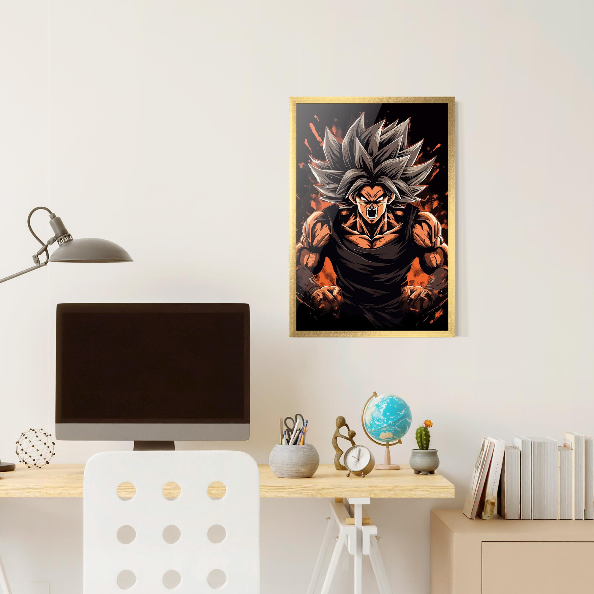 Gerahmte Poster Goku mockup 6