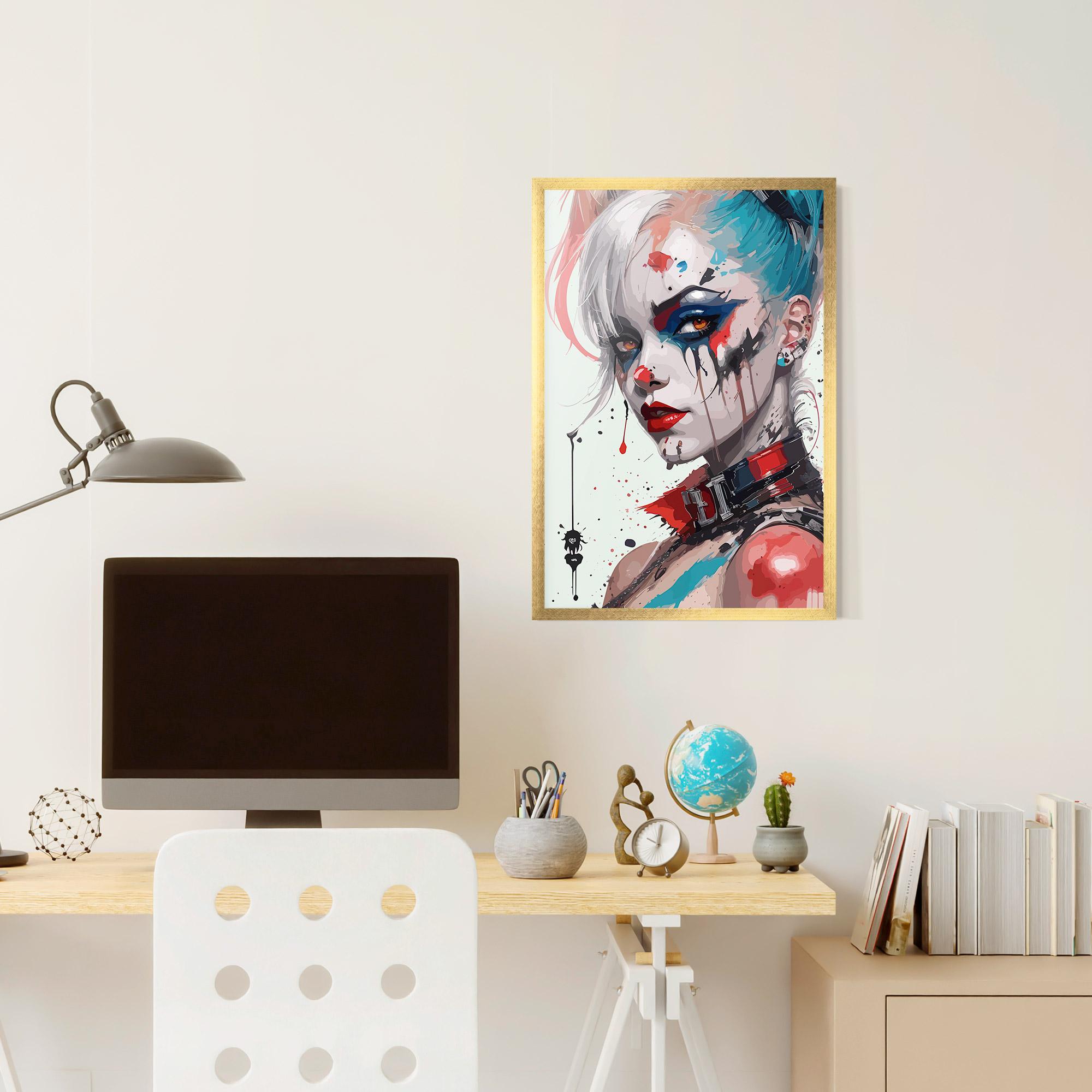 Gerahmte Poster Harley Quin Art mockup 6