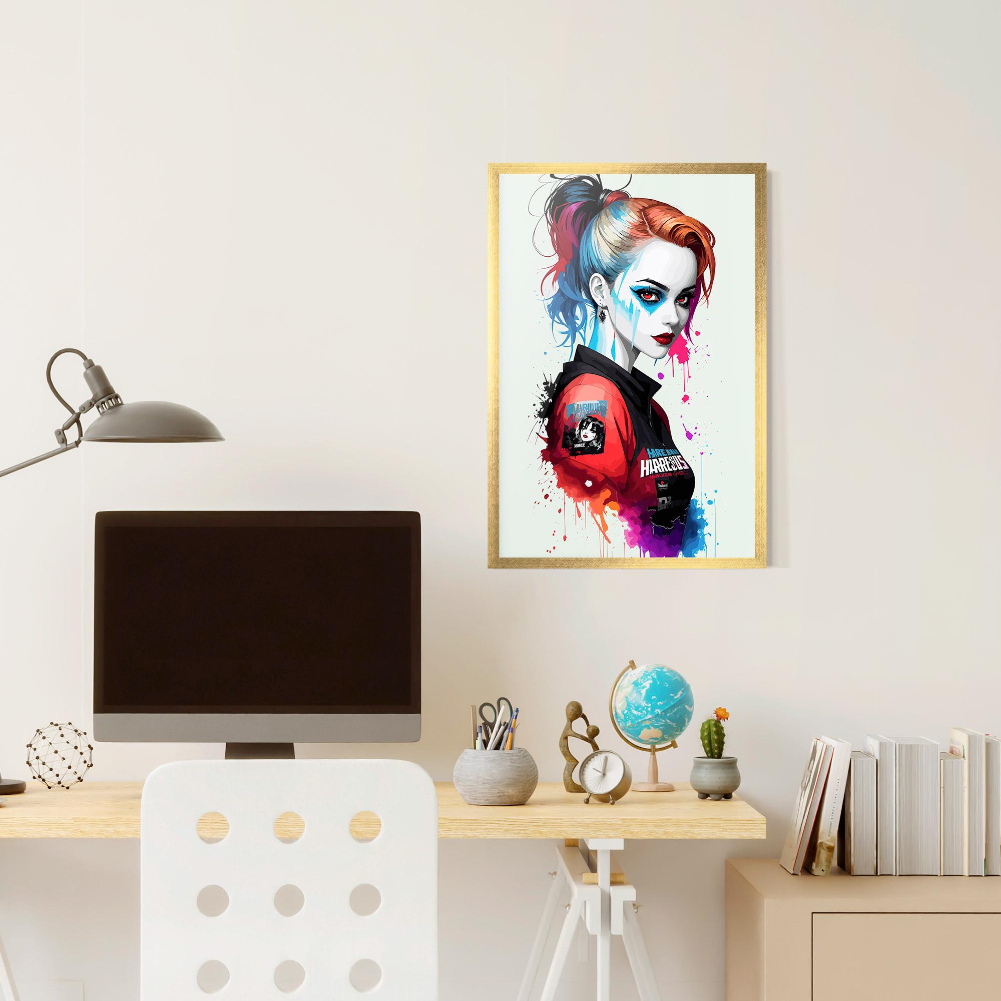 Gerahmte Poster Harley Quin mockup 6