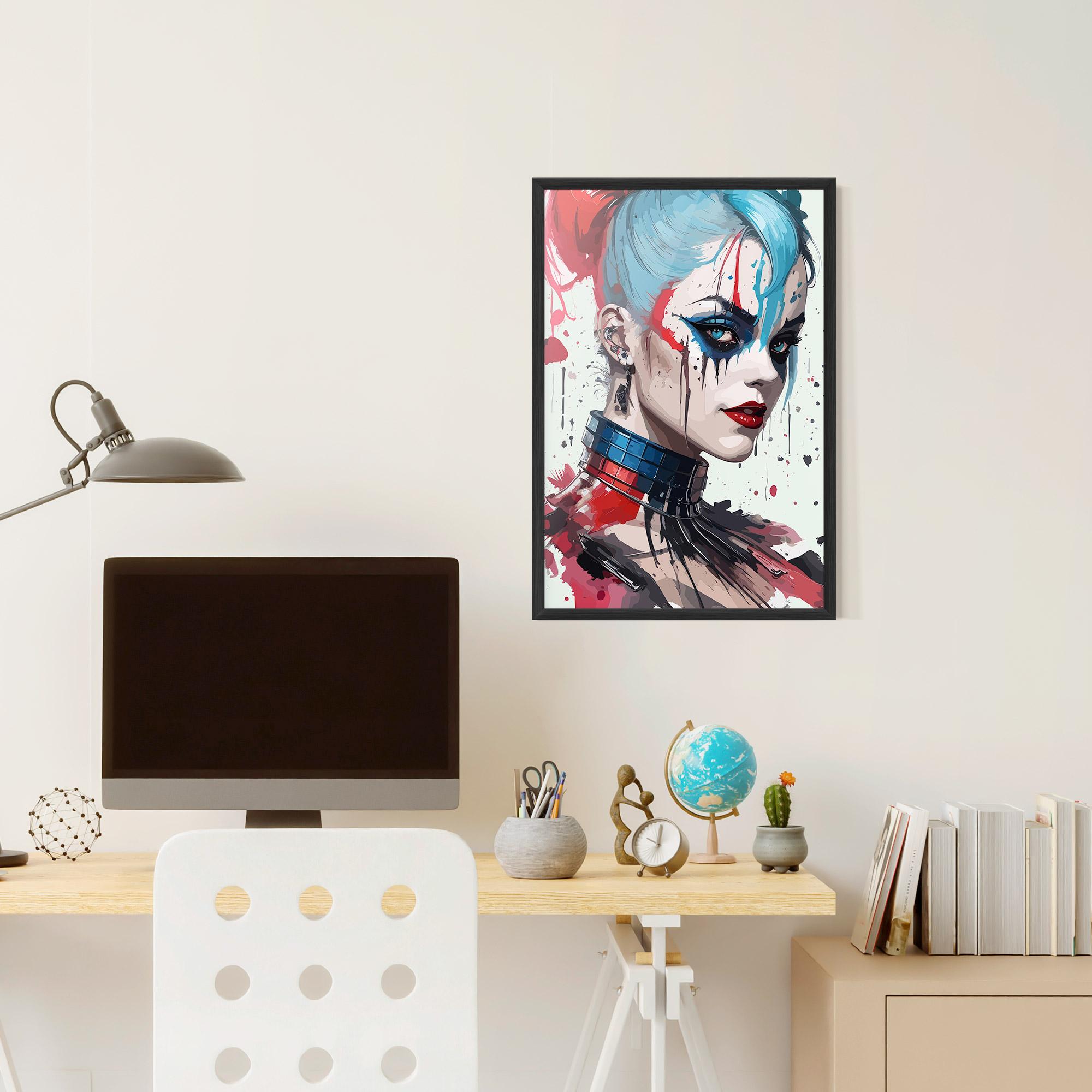 Gerahmte Poster Art Harley Quin mockup 6