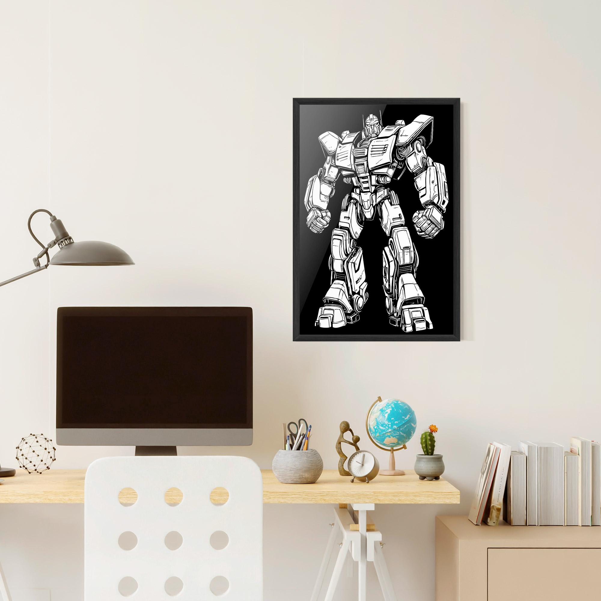 Gerahmte Poster Battlefield Robot Art mockup 6